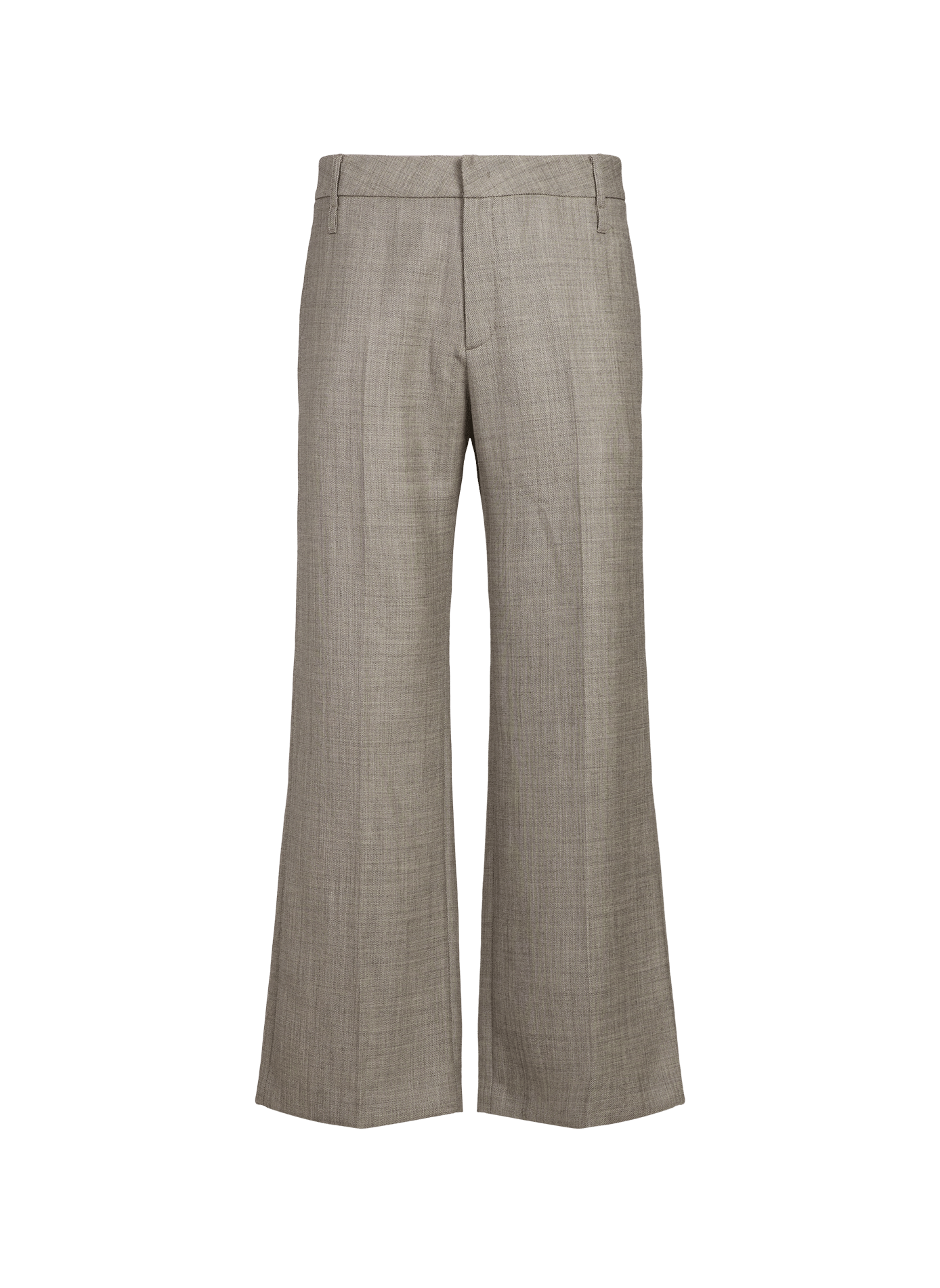 Straight wool trousers with herringbone pattern AMOMENTO Beige