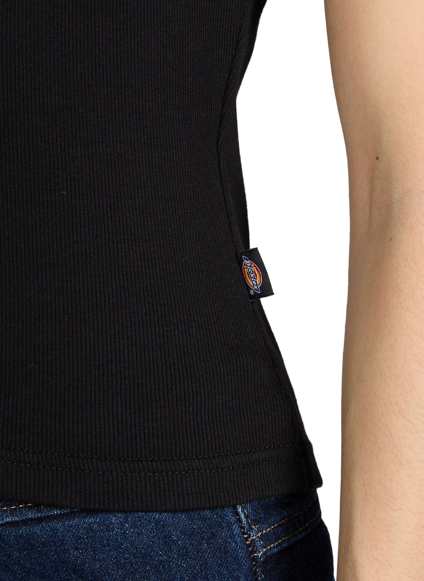 T-shirt à logo brodé en coton mélangé DICKIES Noir