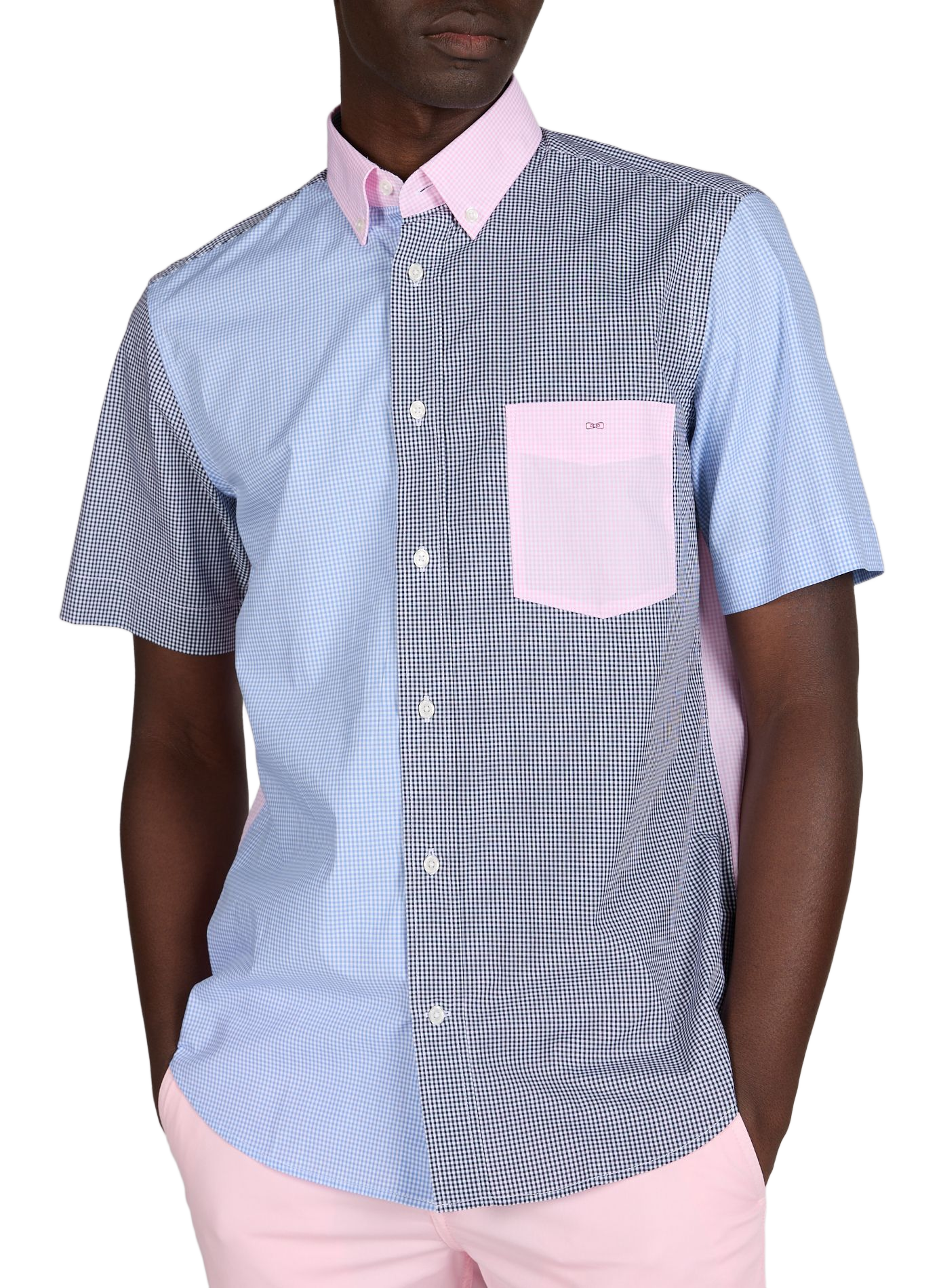 Chemise à carreaux Vichy en coton  EDEN PARK Bleu