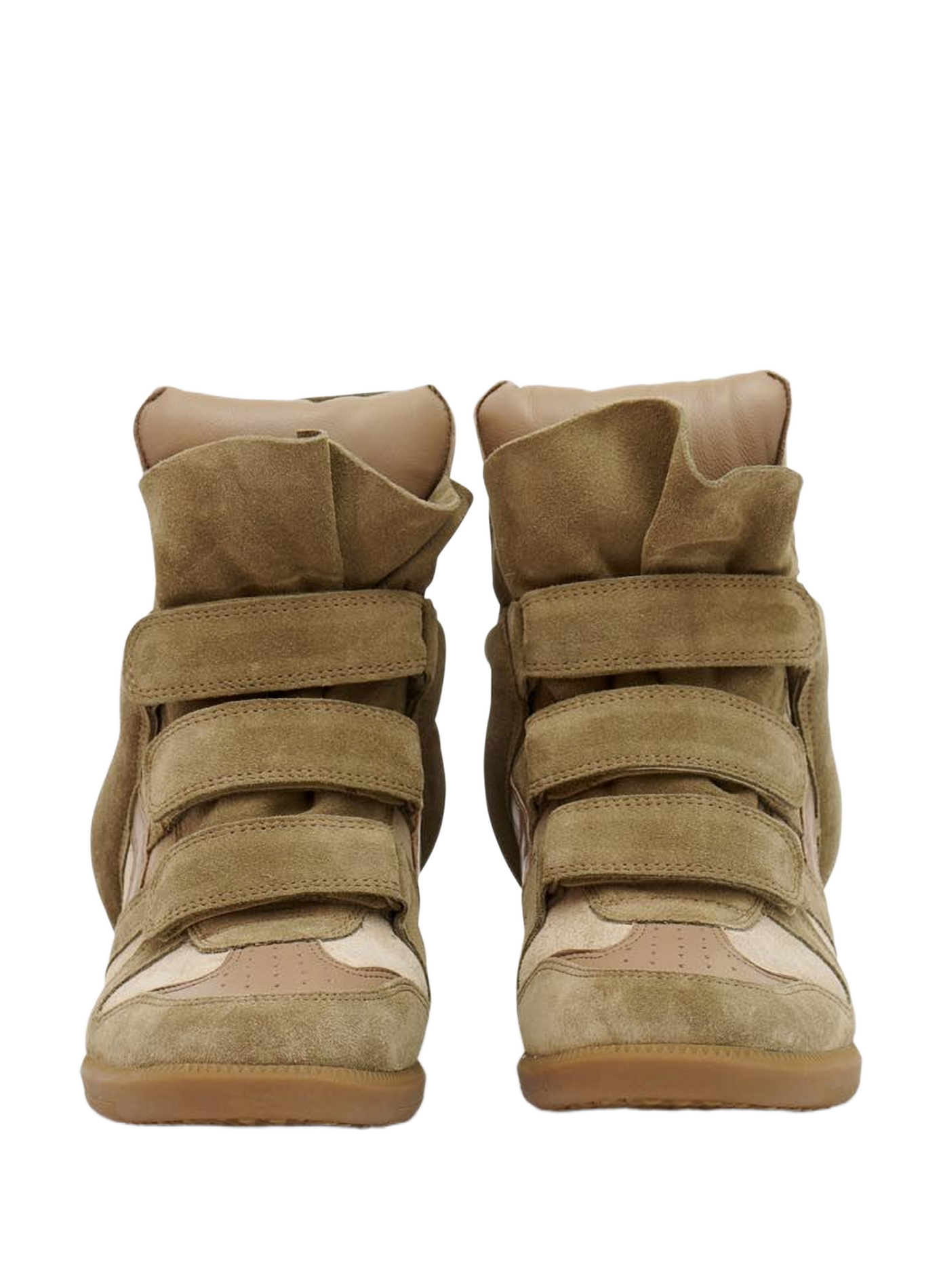 Beckett leather wedge sneakers ISABEL MARANT Brown