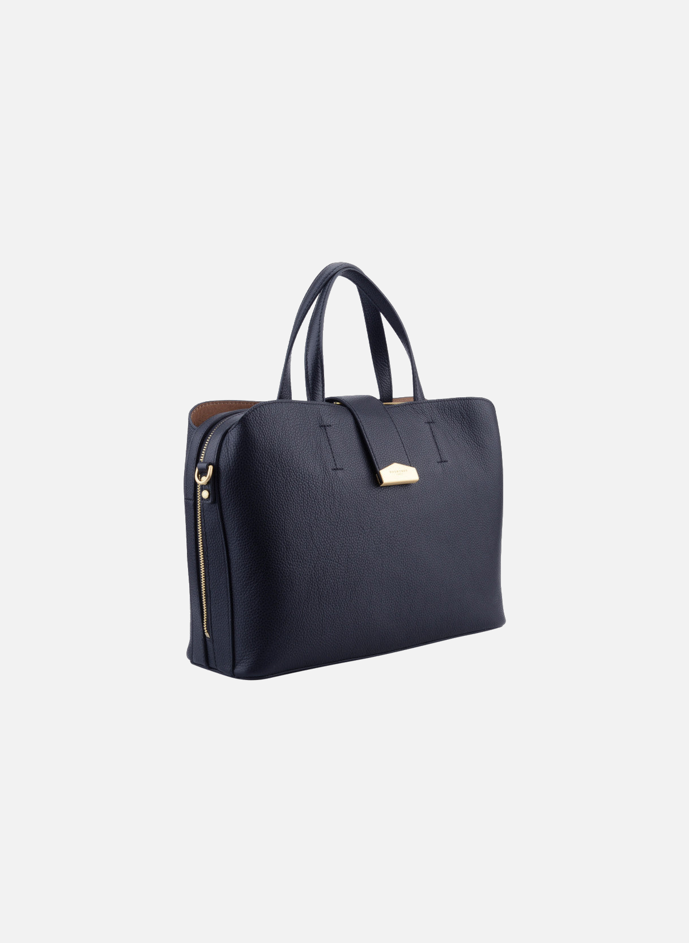 Cavalcade | sac à main mm en cuir de vachette POURCHET Bleu