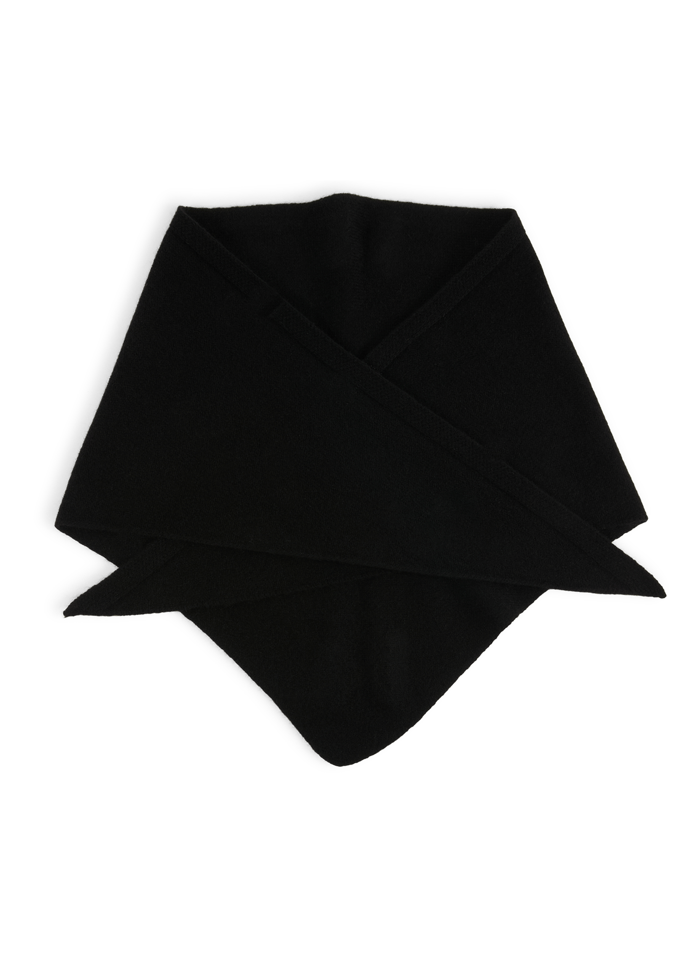 Schal mit spitzer Kante aus Wolle SAISON 1865 Schwarz