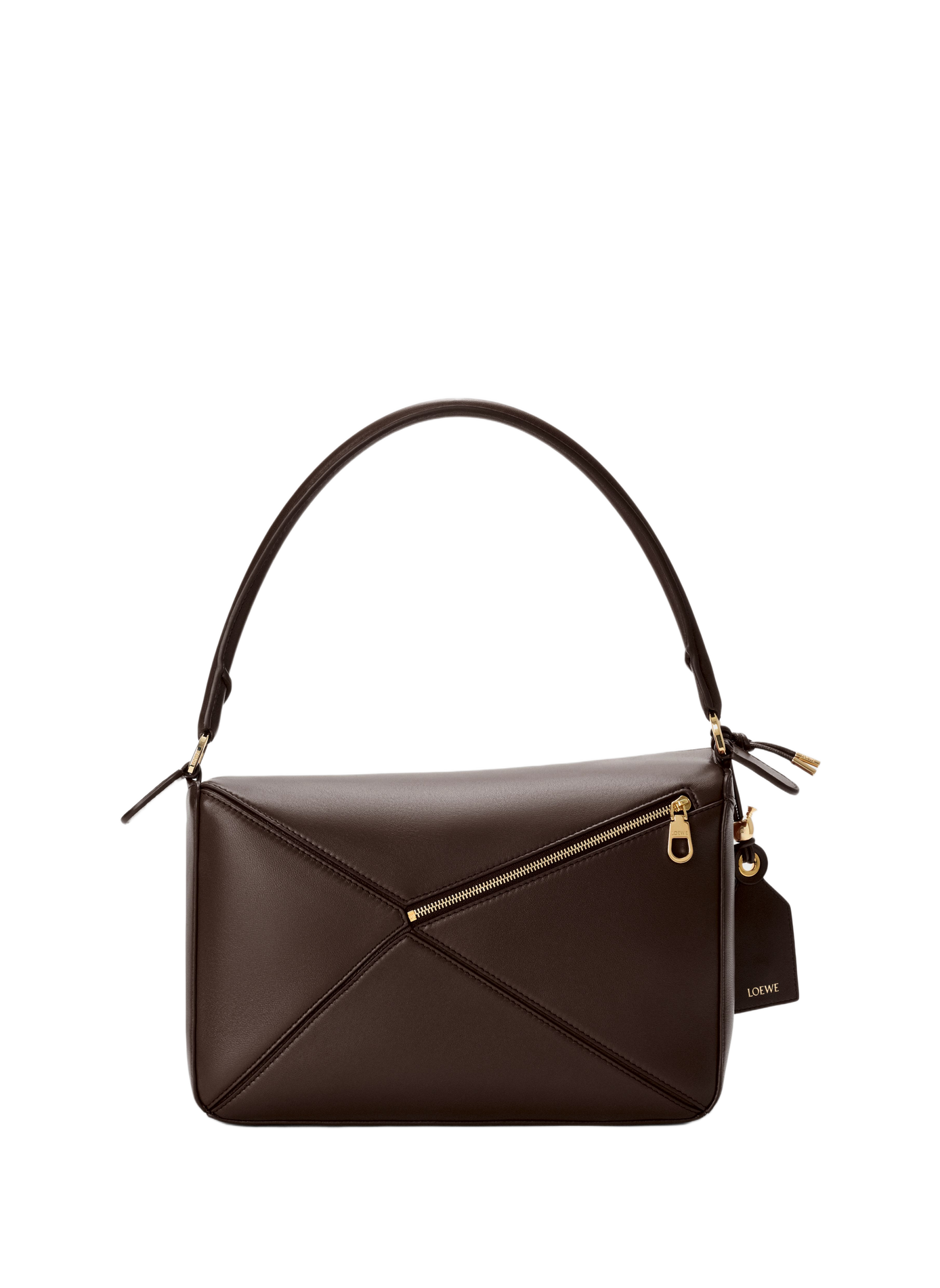 Mittleres Featherlight Puzzle-Tasche aus Lammnappaleder LOEWE Braun