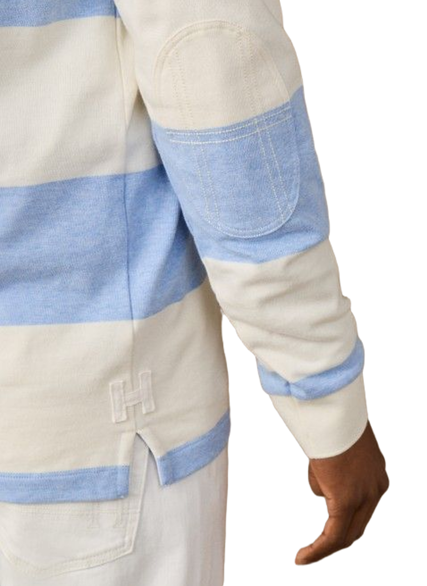 Polo à rayures en coton HACKETT Bleu