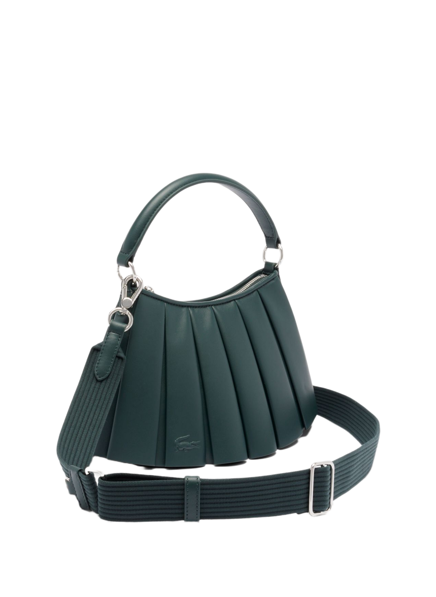 Petit sac Lenglen plissé en cuir LACOSTE Vert