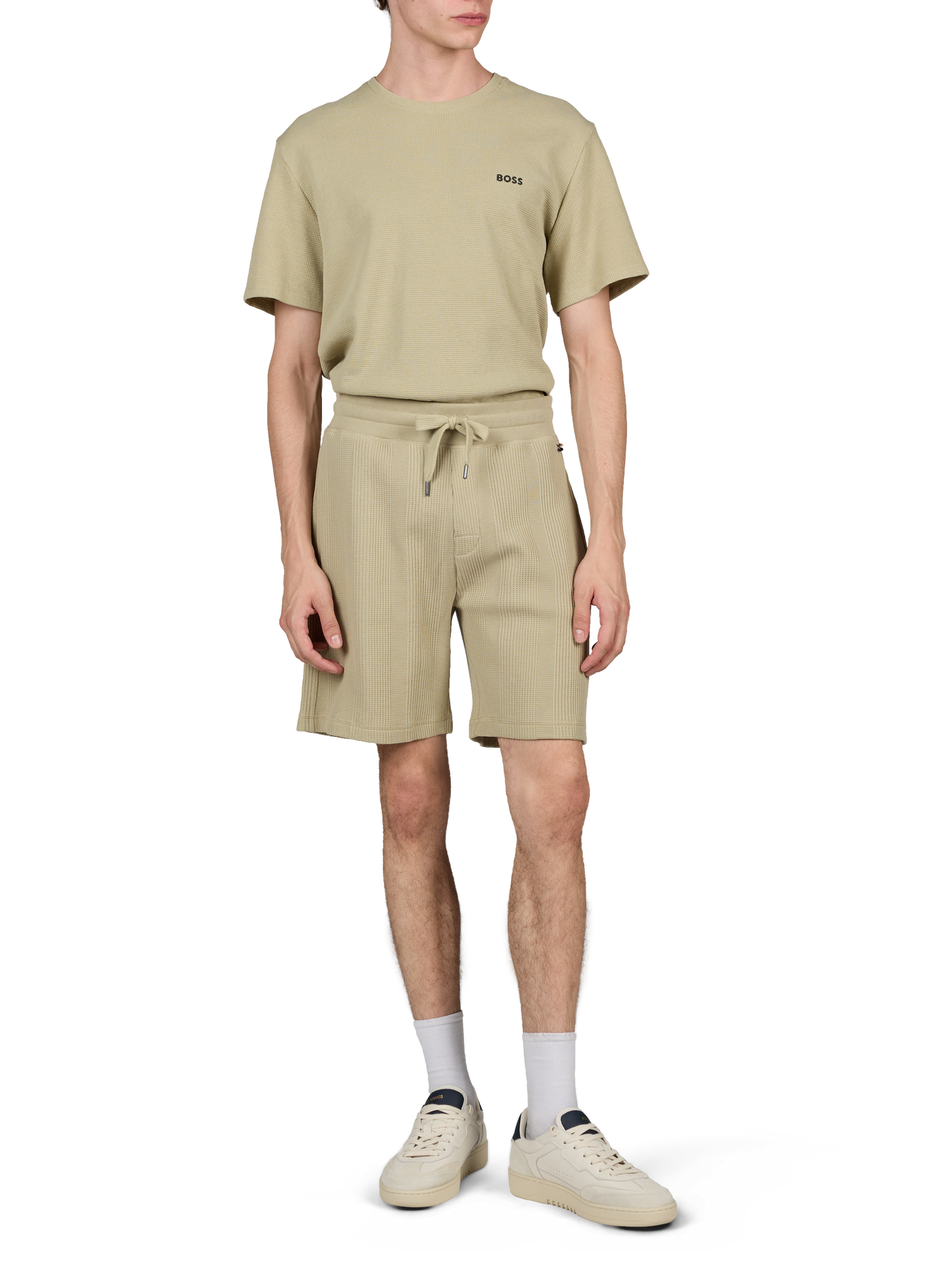 Short in blended piqué cotton BOSS Green
