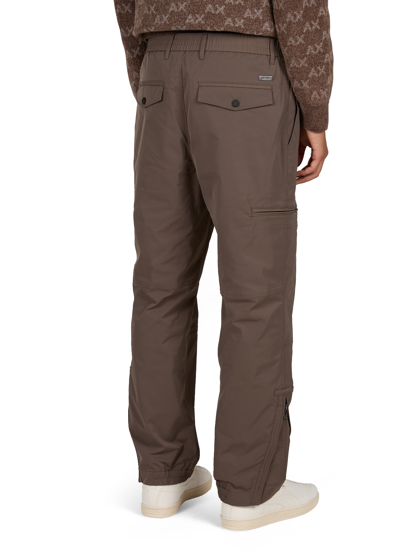 Solid color elastic waist pants | Beige ARMANI EXCHANGE Men
