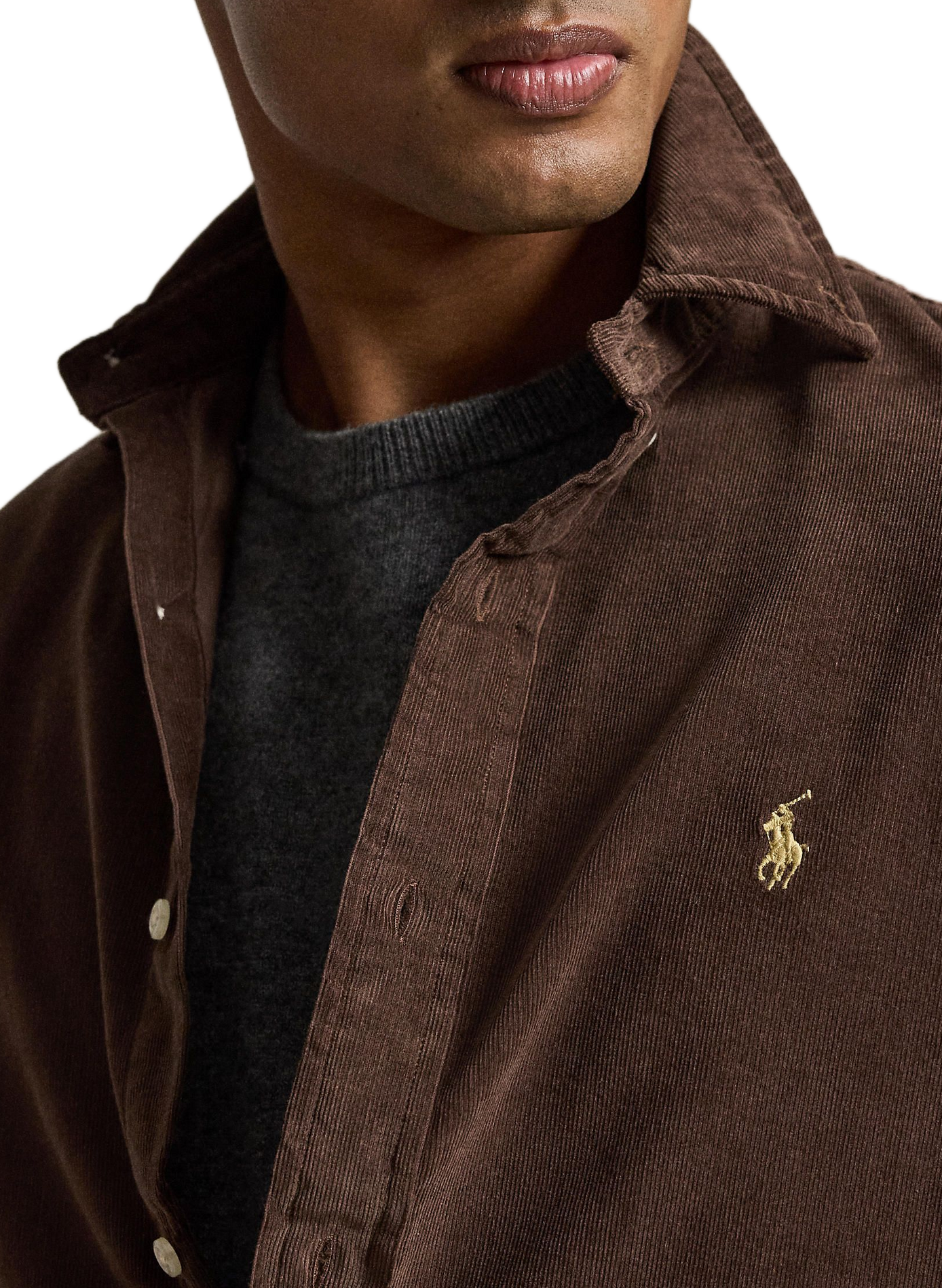 Rechte corduroy hemd van katoen POLO RALPH LAUREN Beige