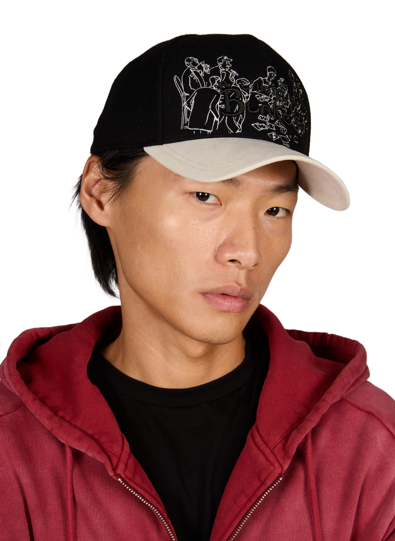 Wool-blend baseball cap ONLY THE BLIND Black