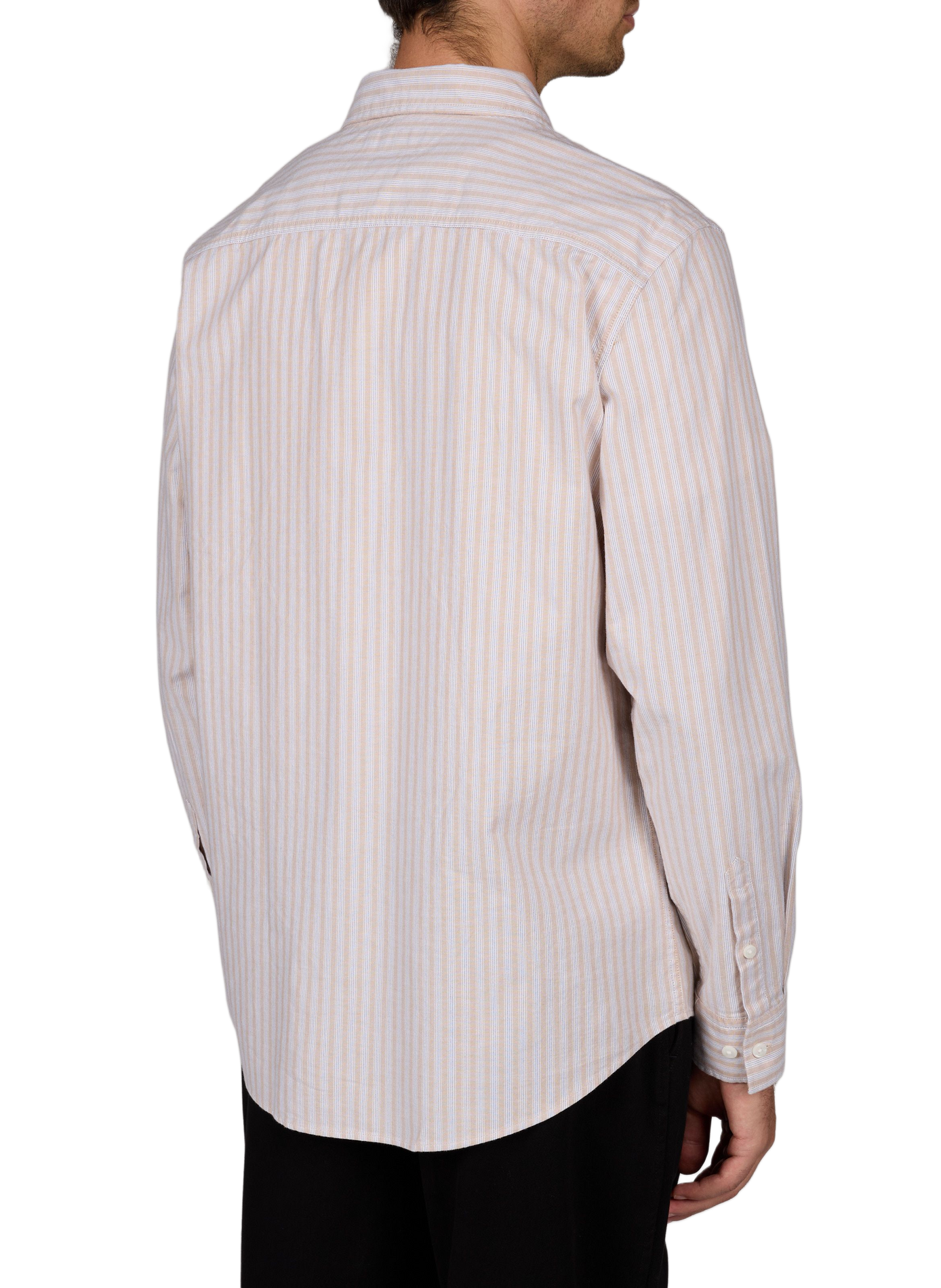 Camisa recta de algodón mezclado CALVIN KLEIN Beige