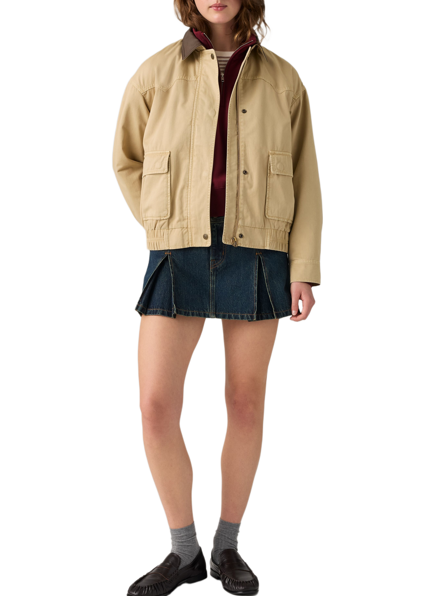 Jacke mit klassischem Baumwollkragen LEVI'S Beige