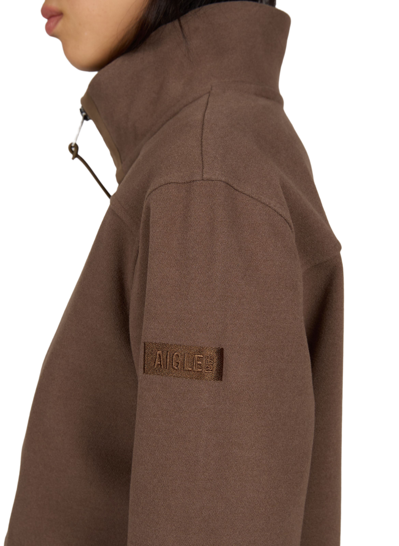 Straight jacket with high collar AIGLE Brown