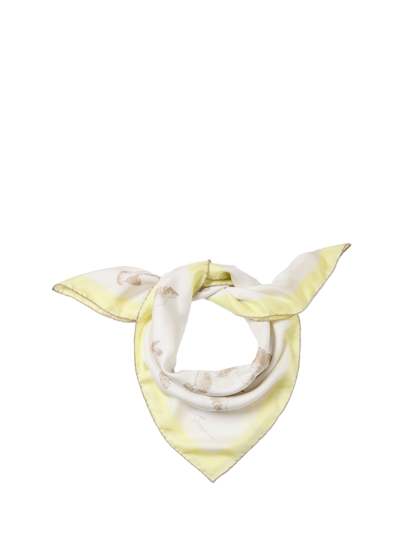 Le grand foulard Caniche en soie JACQUEMUS Multicolour