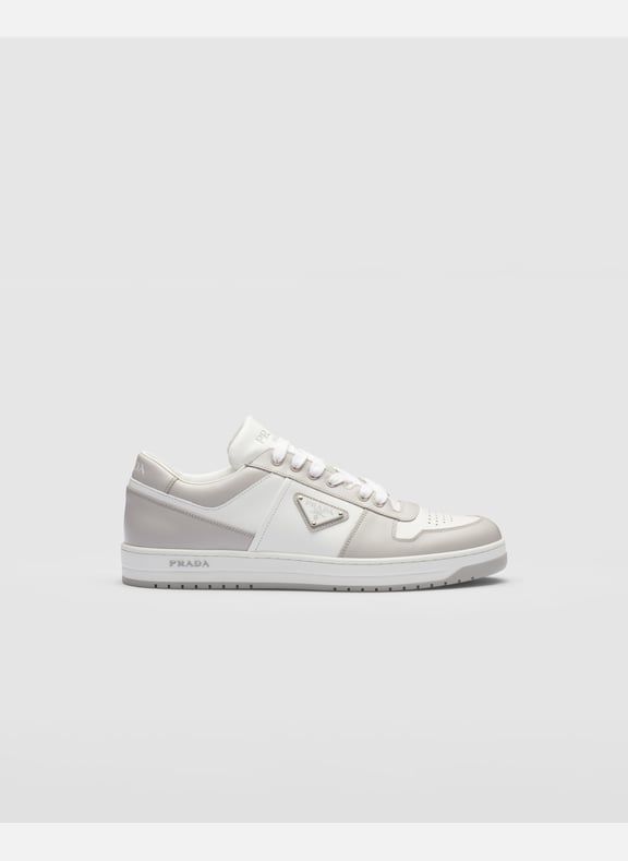 Baskets downtown en cuir Blanc by PRADA PRADA Baskets downtown en cuir Blanc
