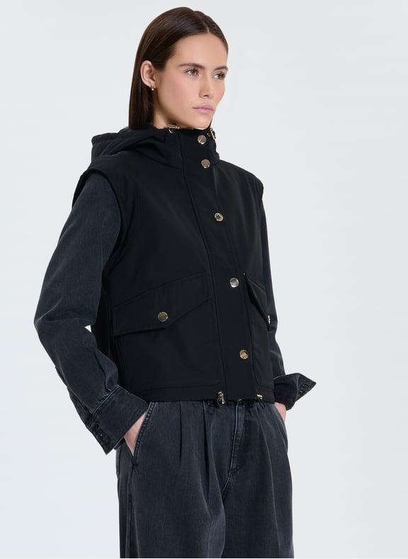 Manteau noir droit - maeli Noir by ZAPA ZAPA Manteau noir droit - maeli Noir