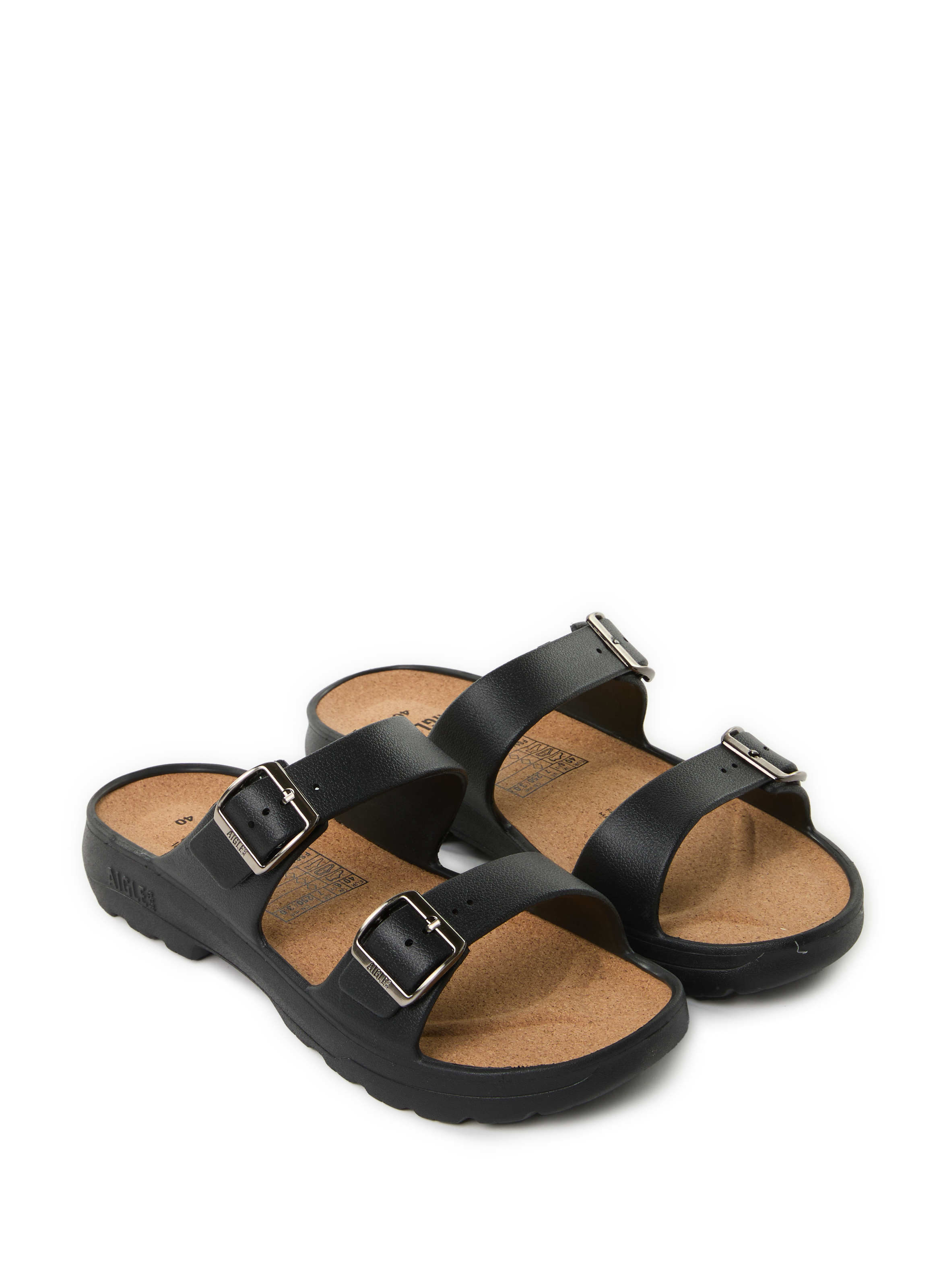 Sandales plates à brides AIGLE Noir