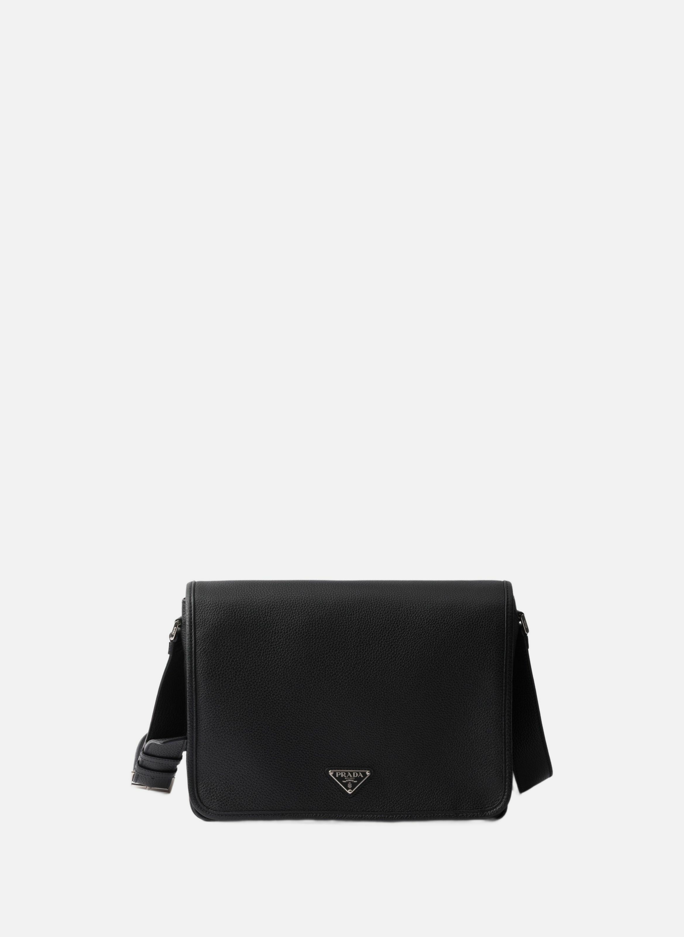 Sac à bandoulière en cuir PRADA Noir