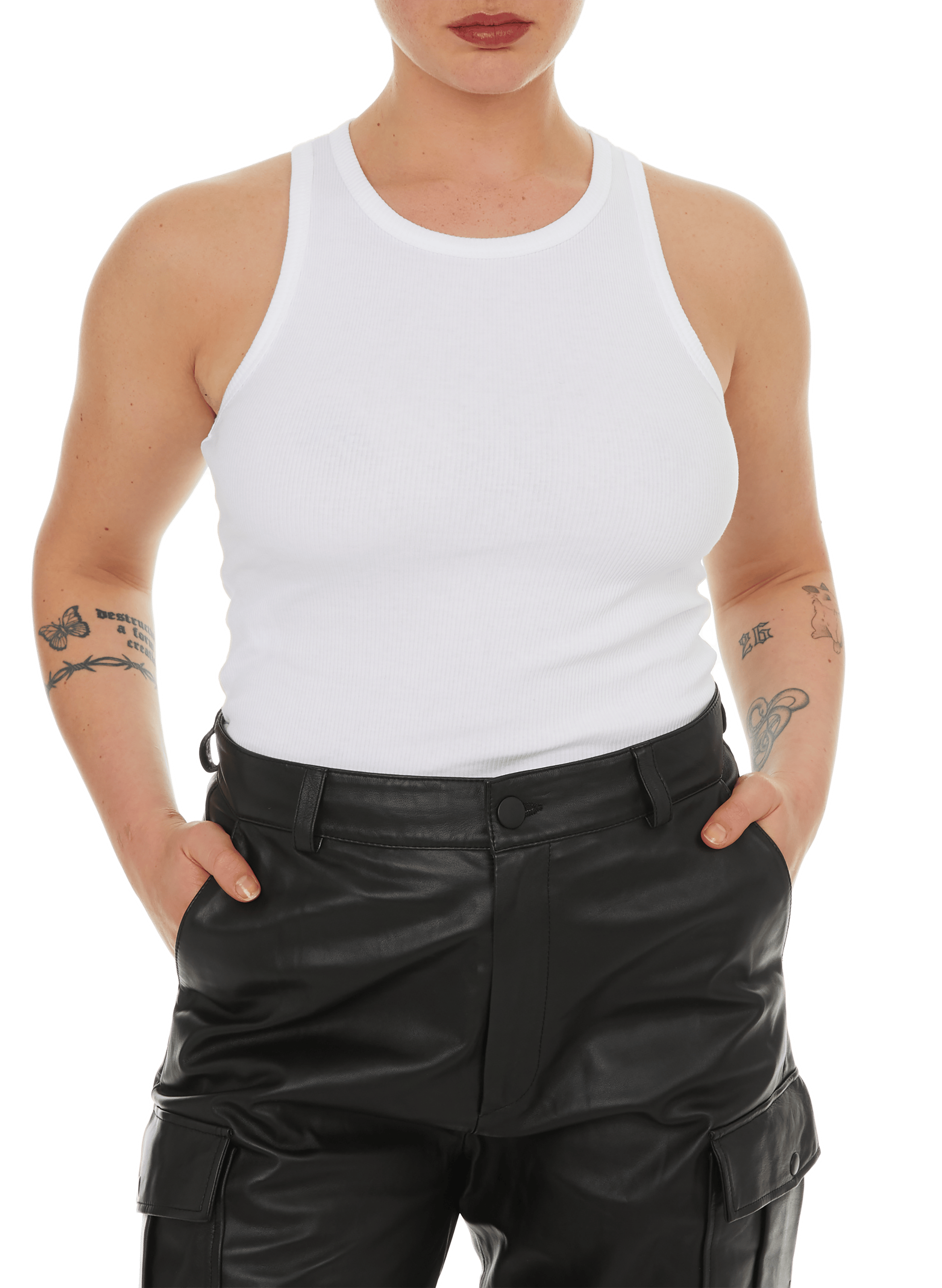 Cotton tank top  SAISON 1865 White