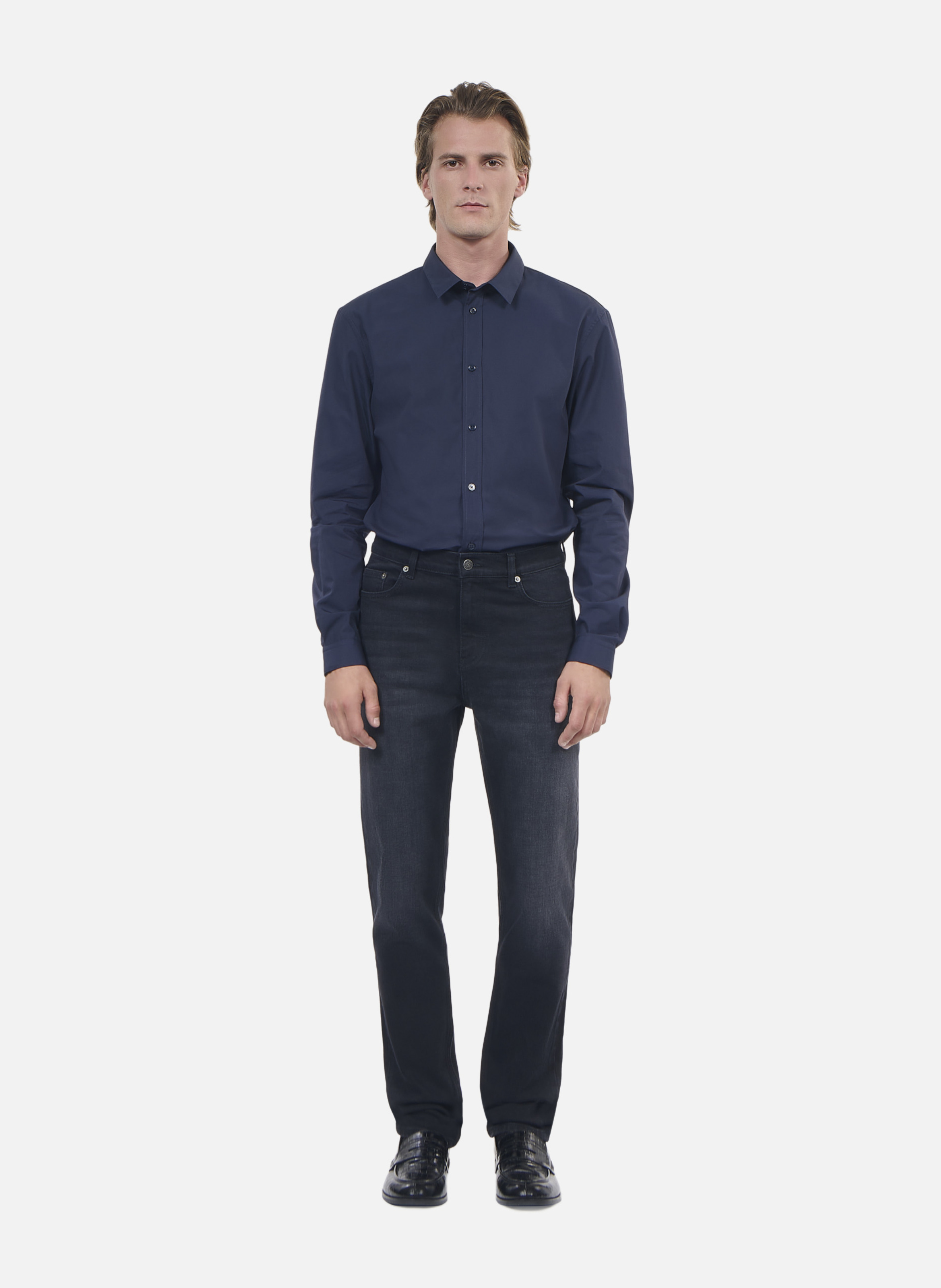 Jean slim en coton délavé THE KOOPLES Noir