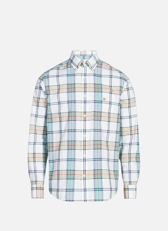 Chemise à carreaux Blanc by GANT GANT Chemise à carreaux Blanc