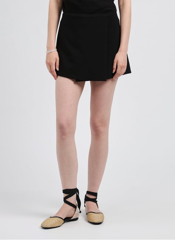 Short - Bahia wrap skirt Black by SUNCOO SUNCOO Short - Bahia wrap skirt Black