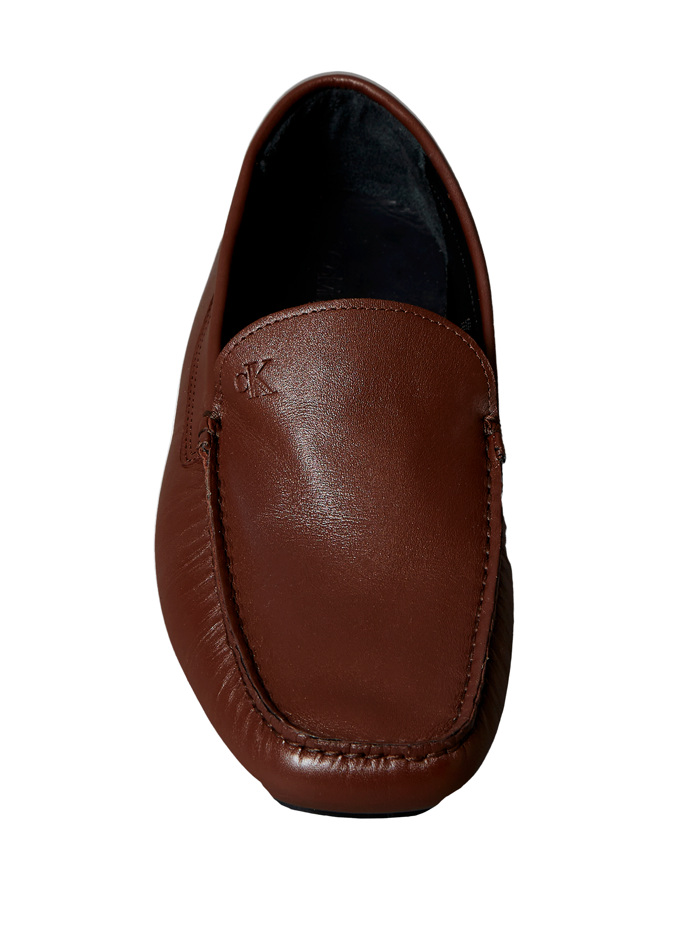 Calfskin leather loafers CALVIN KLEIN Brown