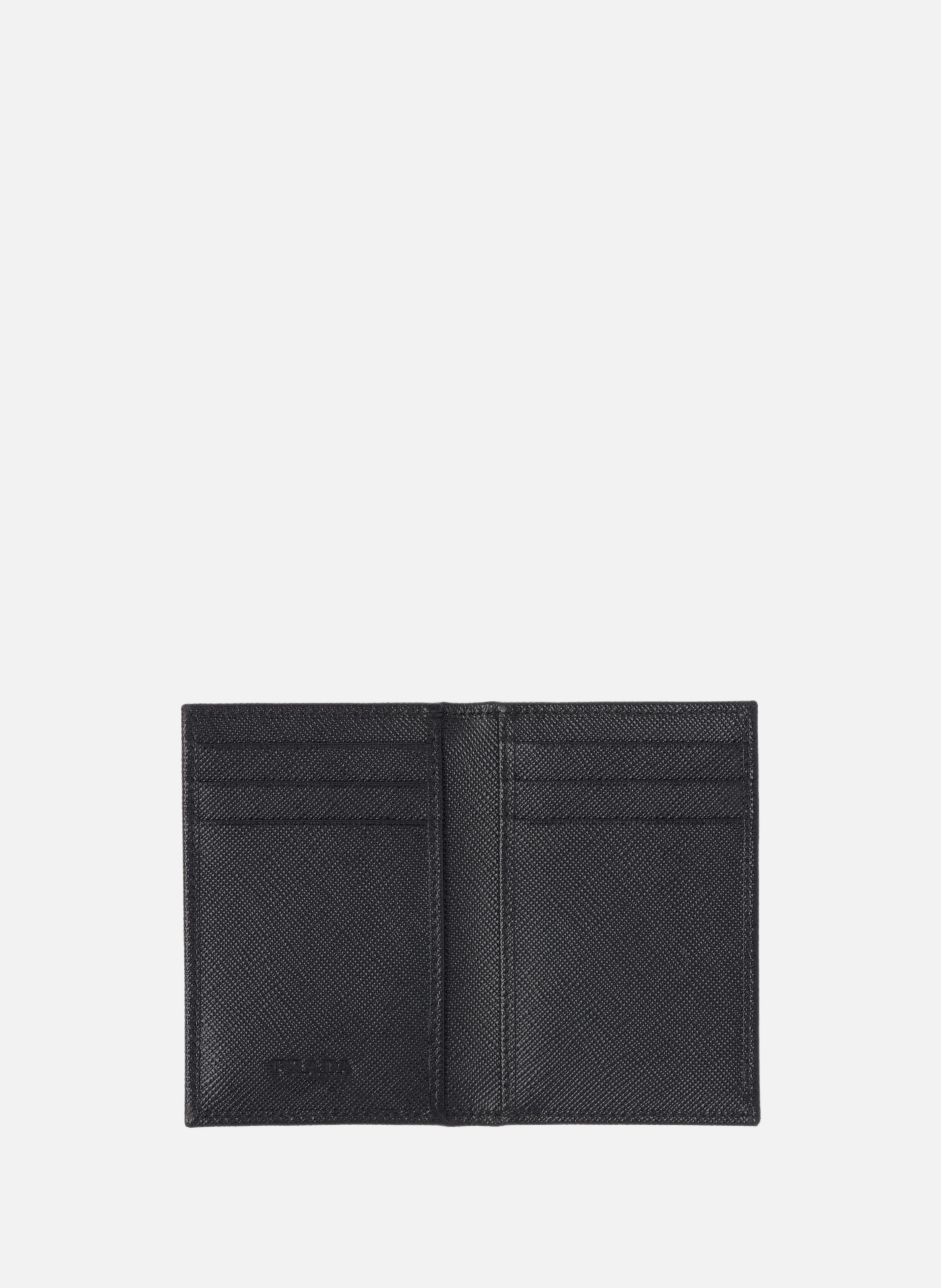 Porte-cartes en cuir PRADA Noir