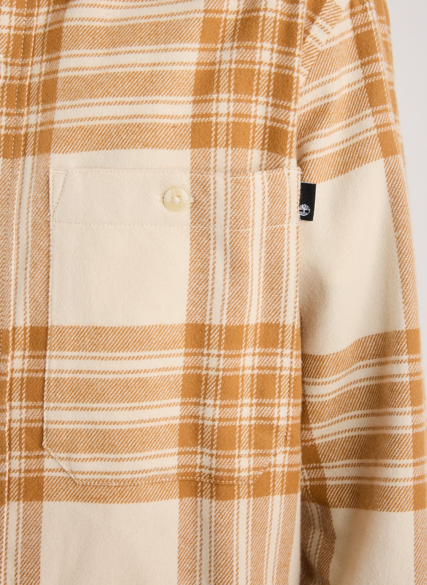 Straight cotton check shirt TIMBERLAND Beige