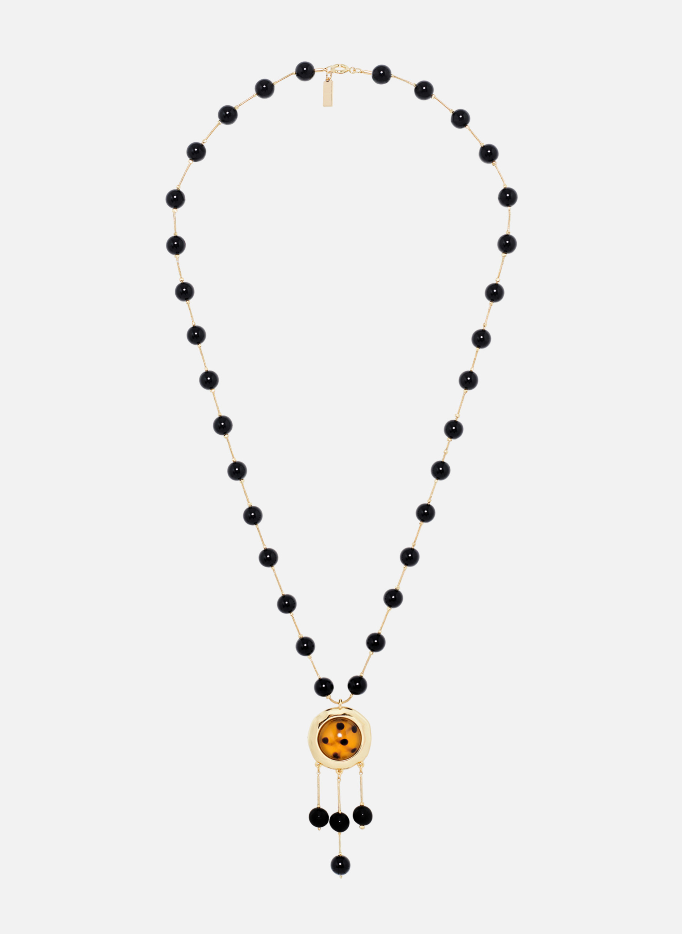 Collier perles et pendentif JauneTHE KOOPLES