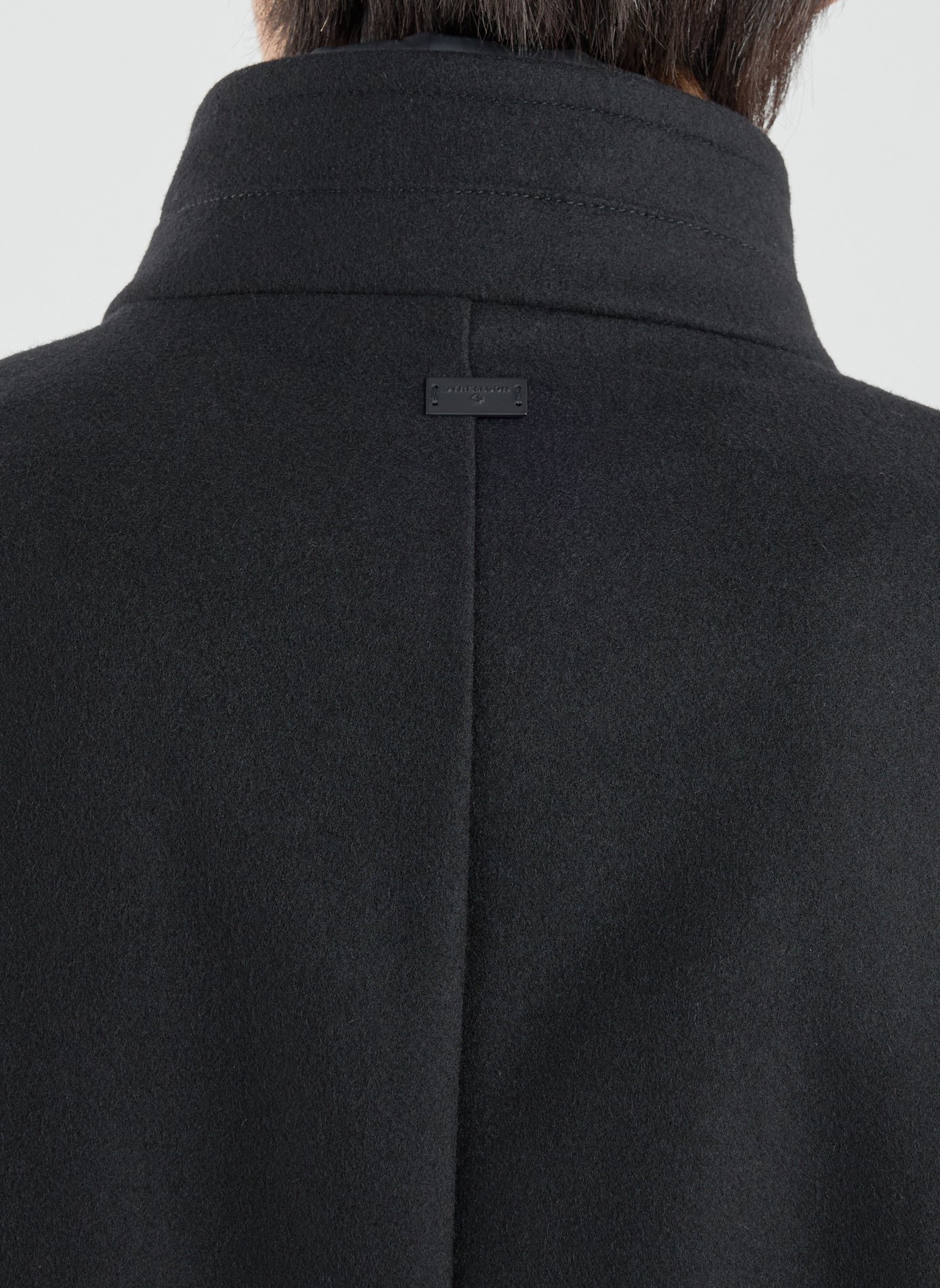 Coat with high collar in blended wool STRELLSON Black
