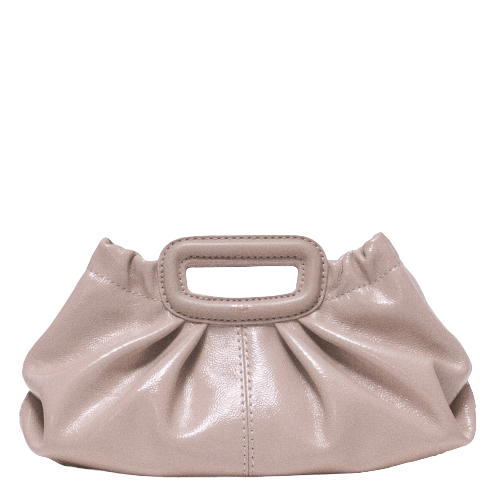 Pochette en cuir MAJE Beige