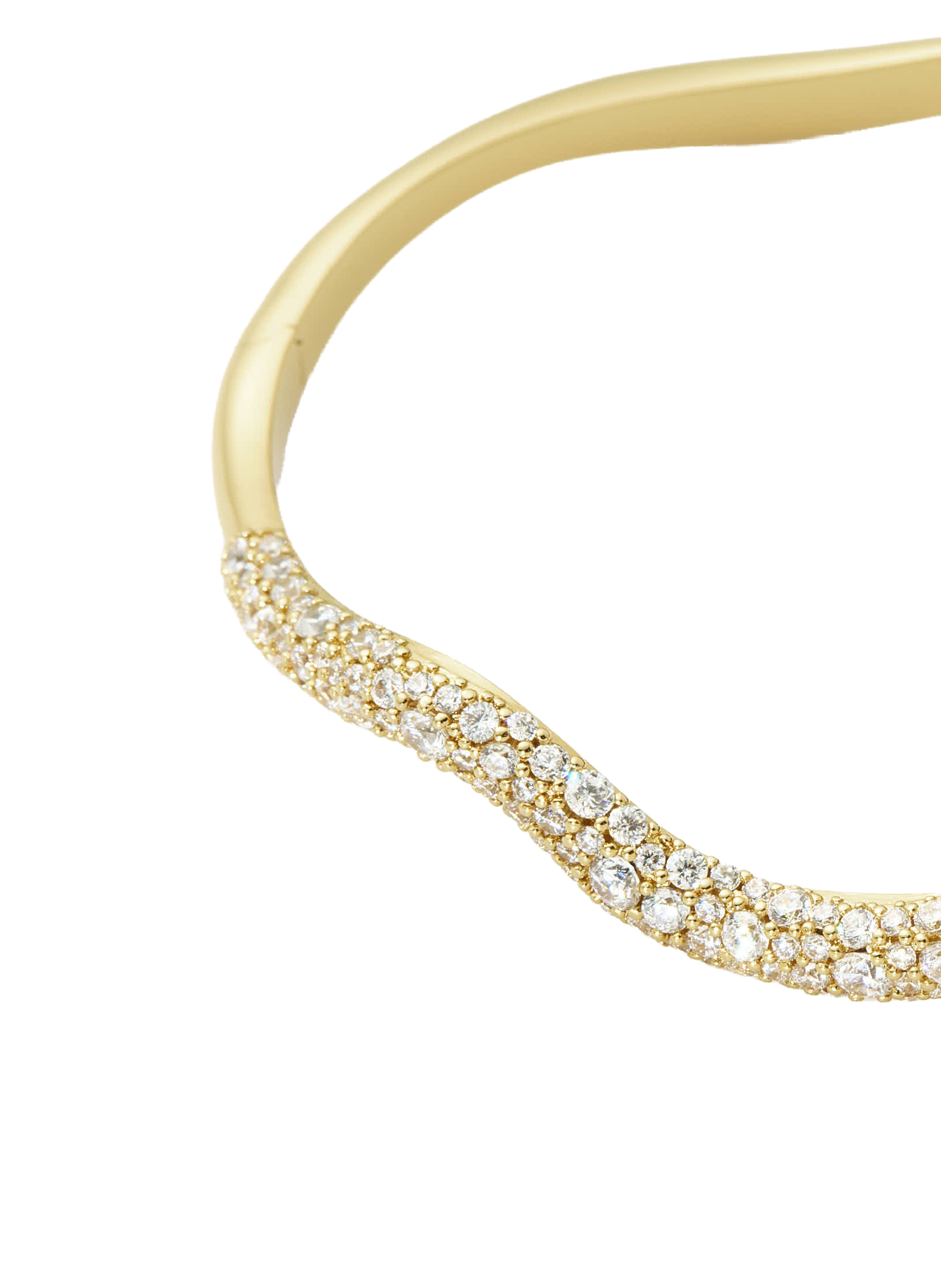 Bracelet ondulé Molten Snow en laiton et plaqué or mélangés MISSOMA Doré