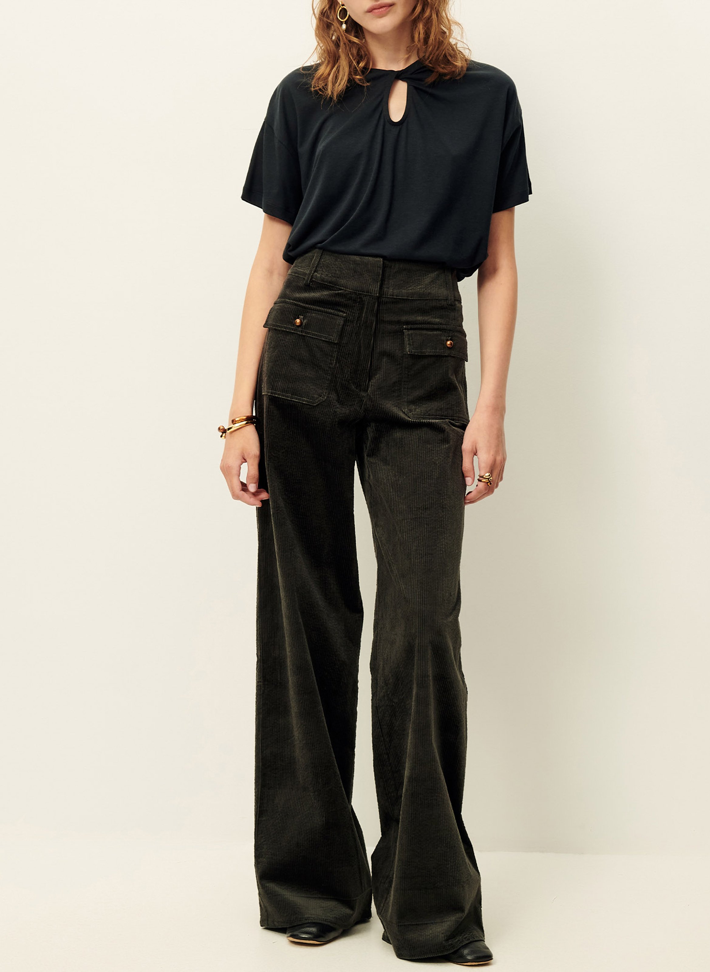 Tee-shirt manches courtes twisté tootwist SESSUN Gris