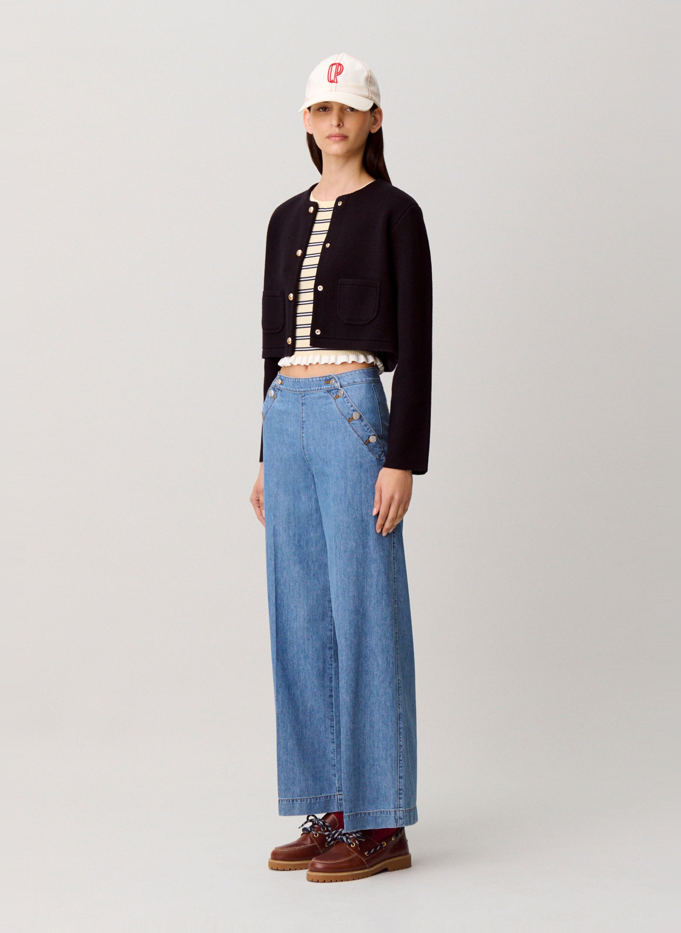 Jean large en coton CLAUDIE PIERLOT Bleu