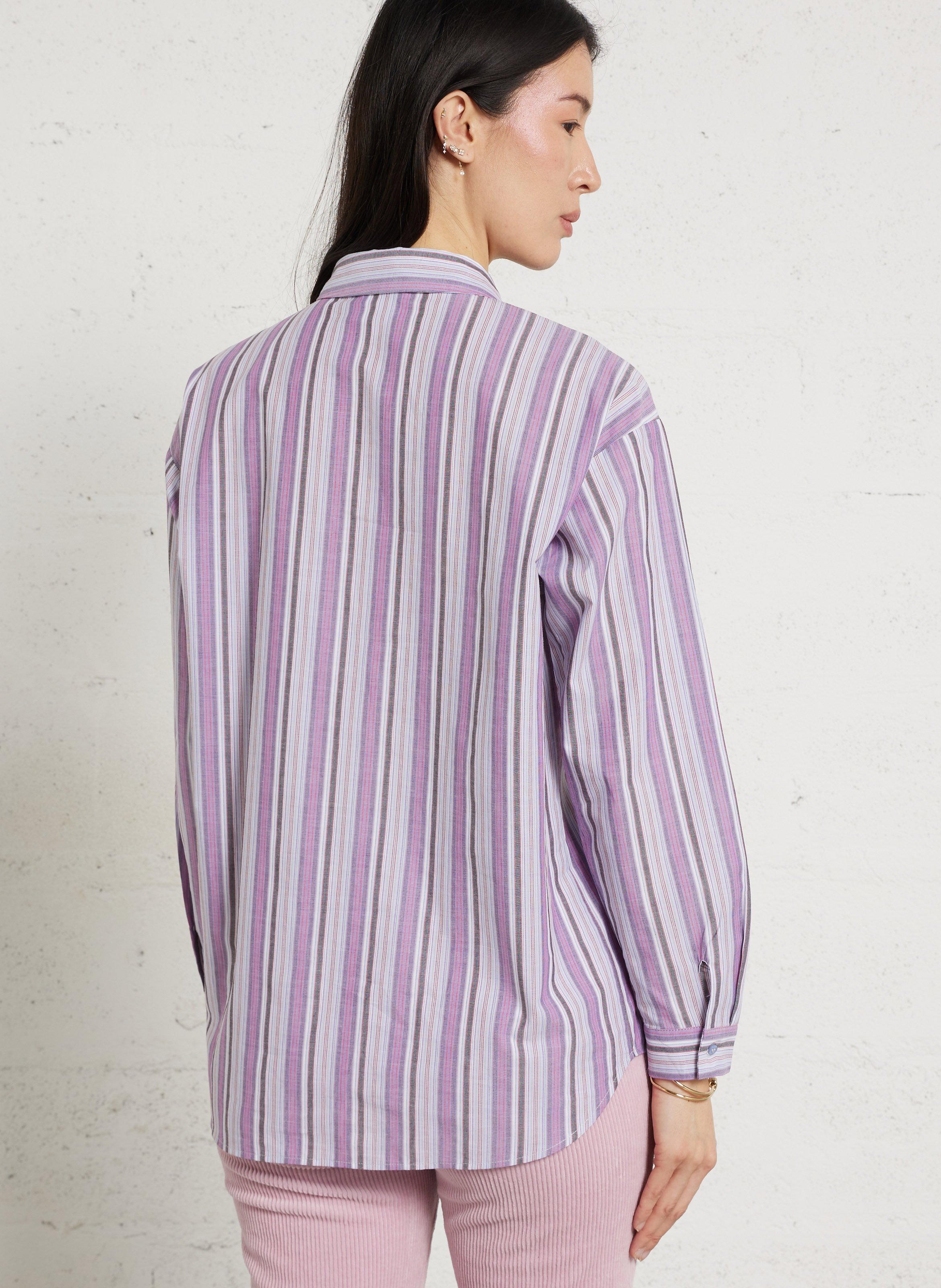 Chemise droite col classique en coton marilou MAISON 123 Violet