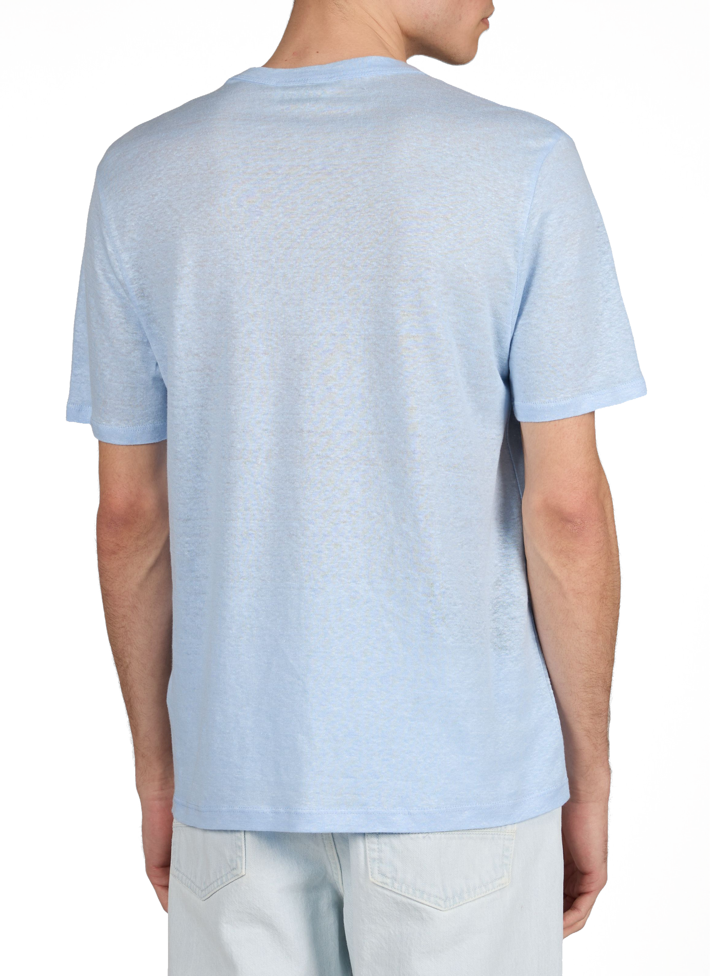 T-shirt droit en lin OFFICINE GENERALE Bleu