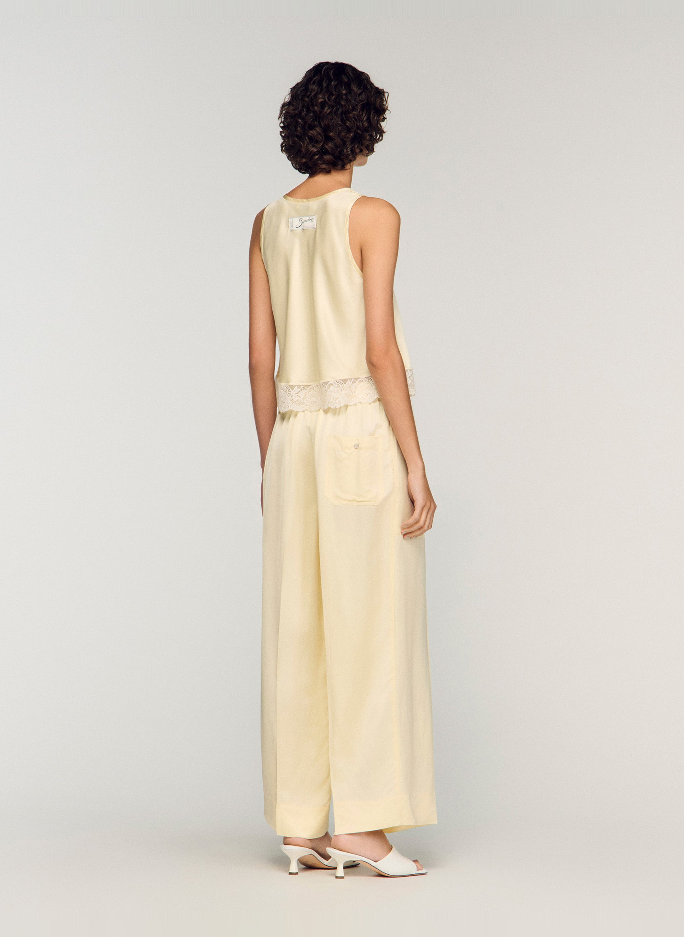 Pantalon large SANDRO Jaune