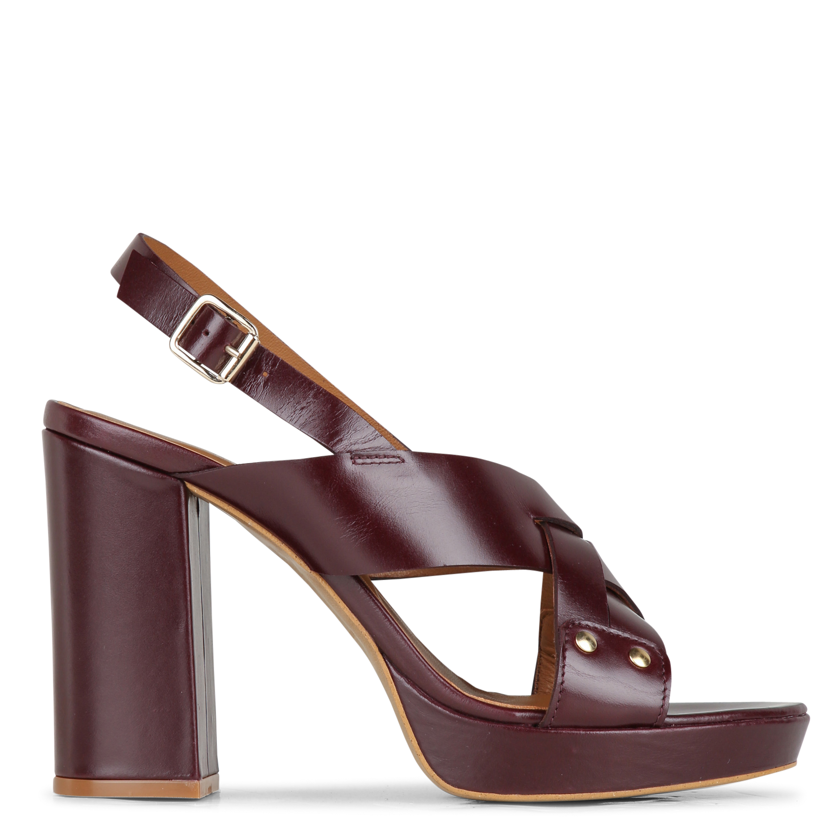 Sandales hautes en cuir scott MAISON 123 Rouge