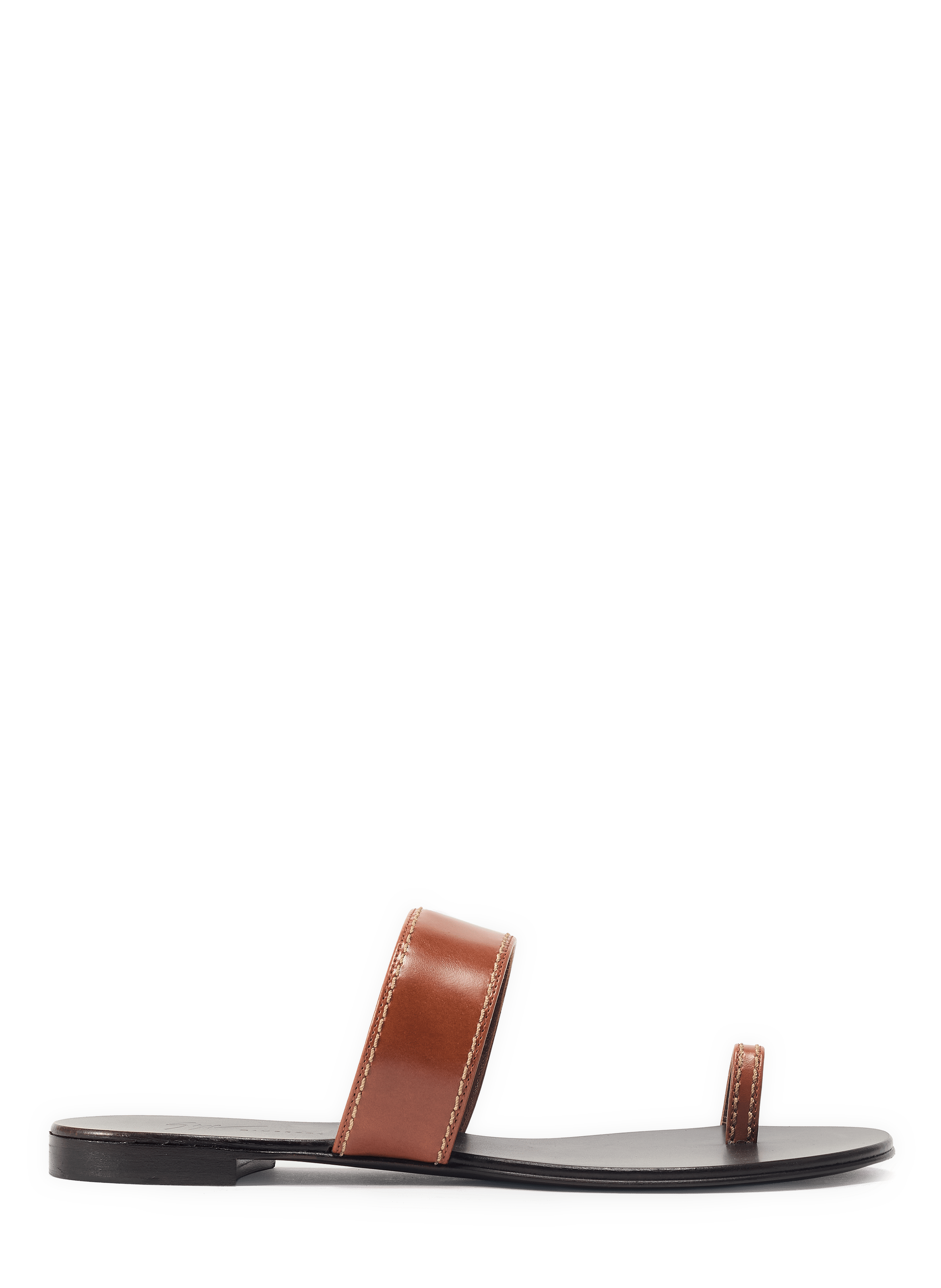 Sandales plates Nitis en cuir GIUSEPPE ZANOTTI Marron