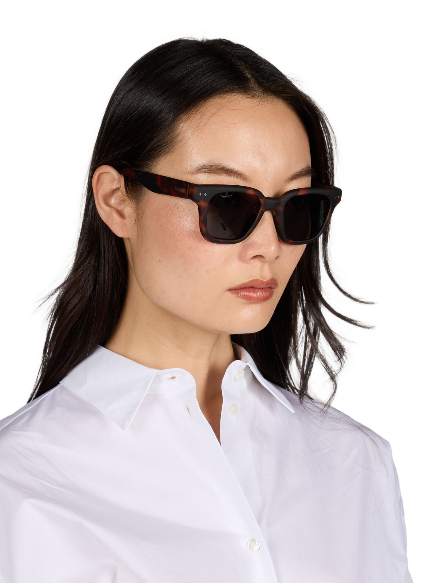 Lunettes de soleil carrées IZIPIZI Marron