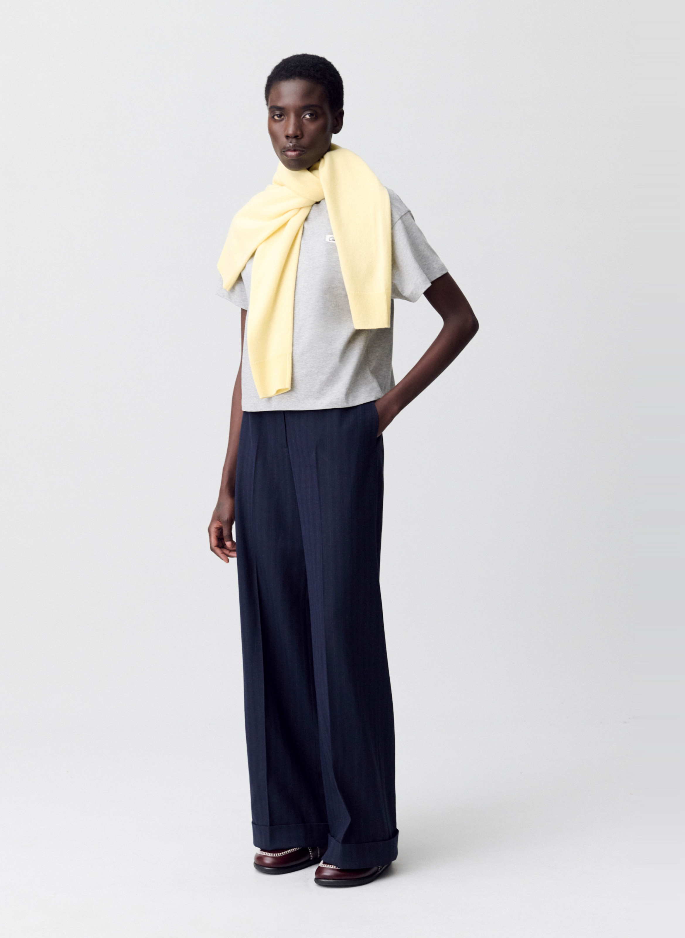 Pantalon large rayé à pinces pacome CLAUDIE PIERLOT Multicolore