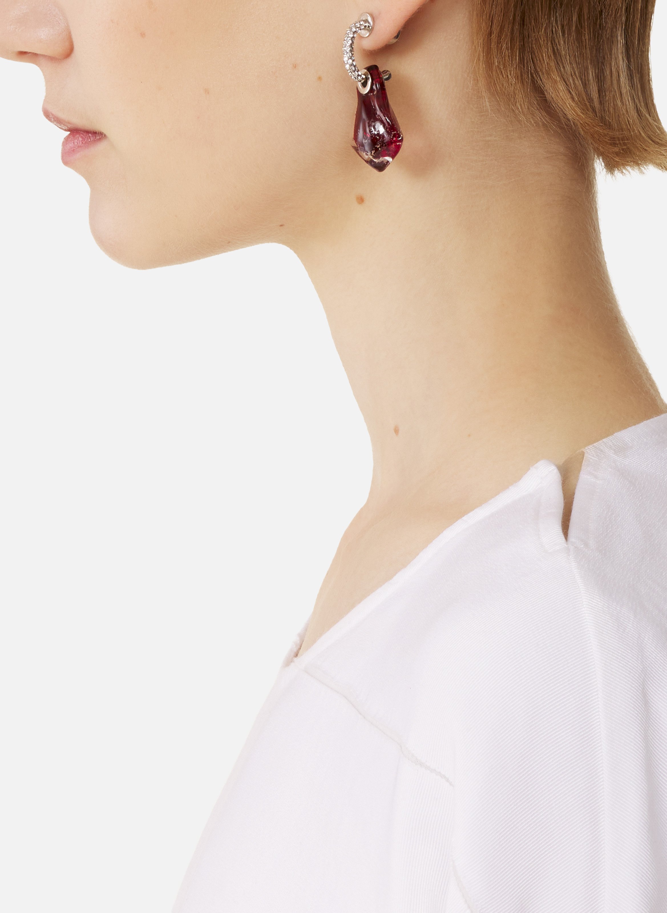 Boucles d'oreilles aurore LANVIN Rouge