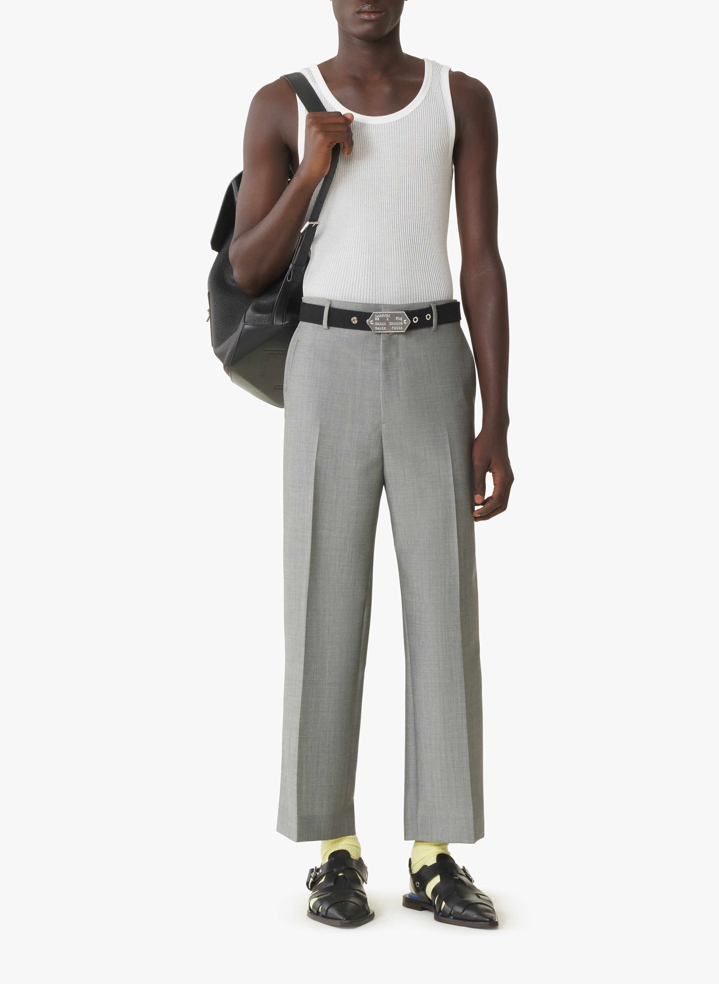 Débardeur en jersey plissé LANVIN Blanc