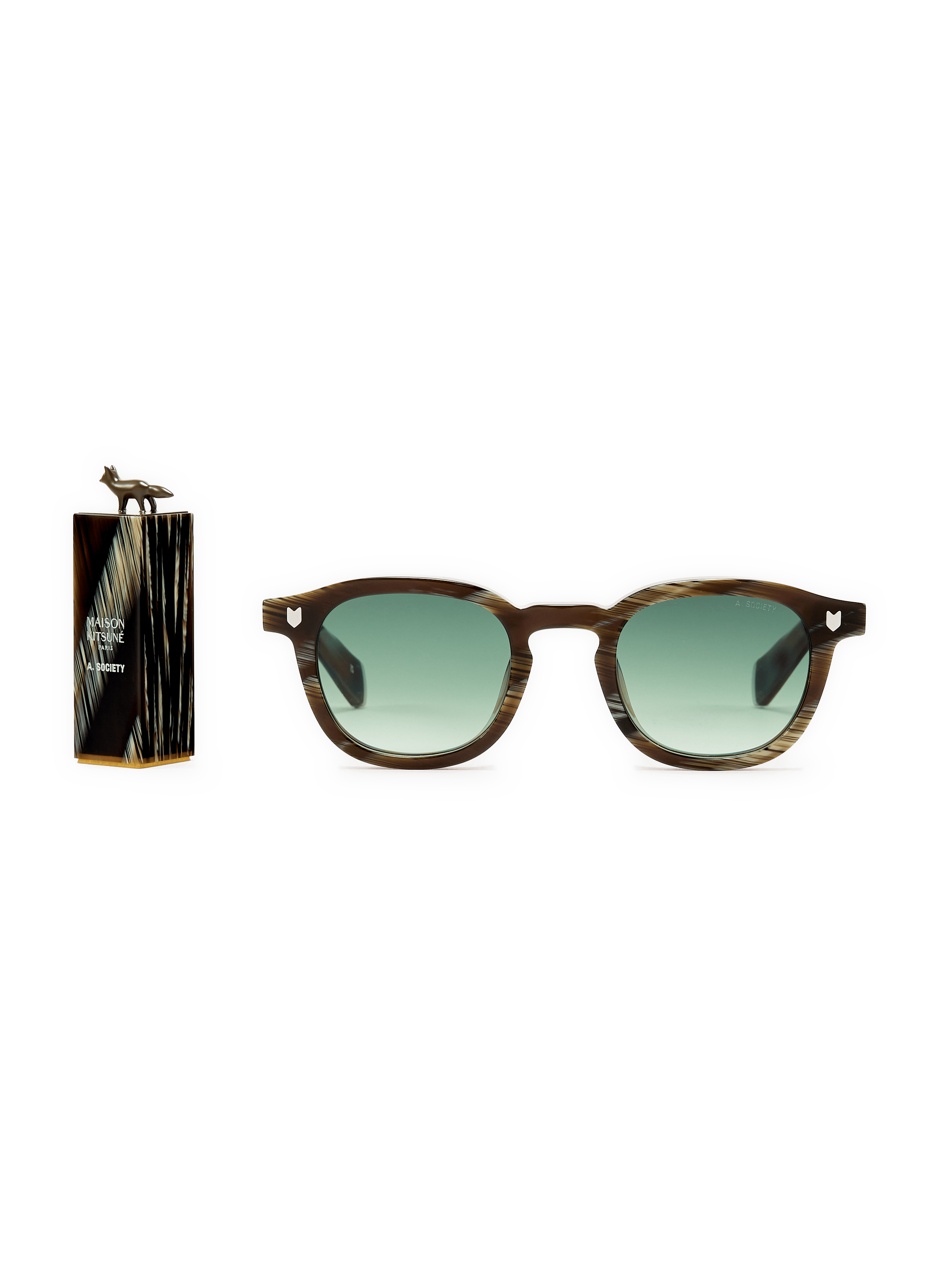 Striped sunglasses Camille MAISON KITSUNÉ Green
