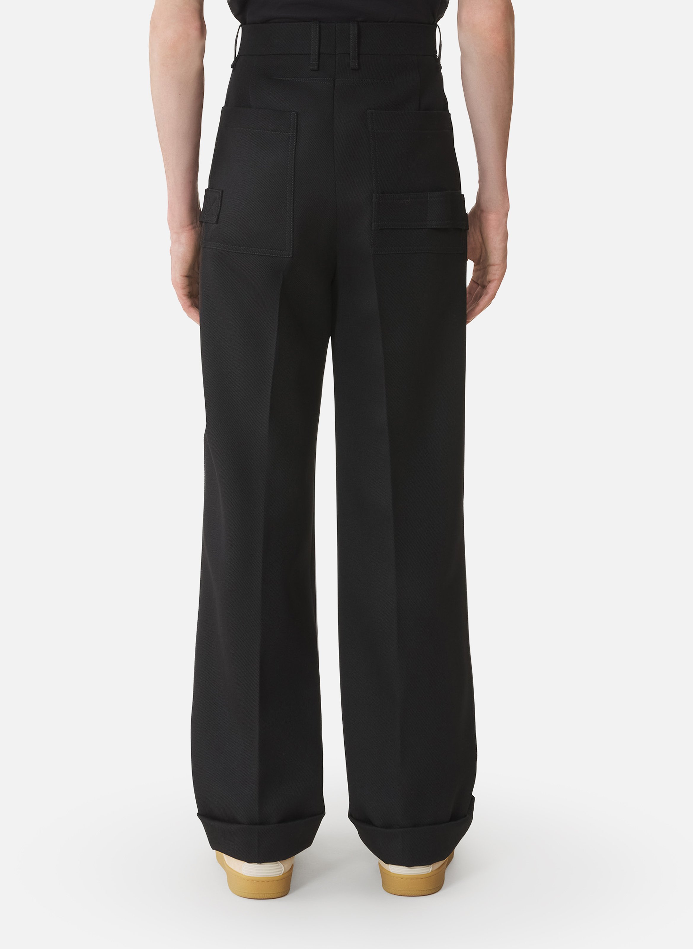 Pantalon chino en laine légère LANVIN Noir