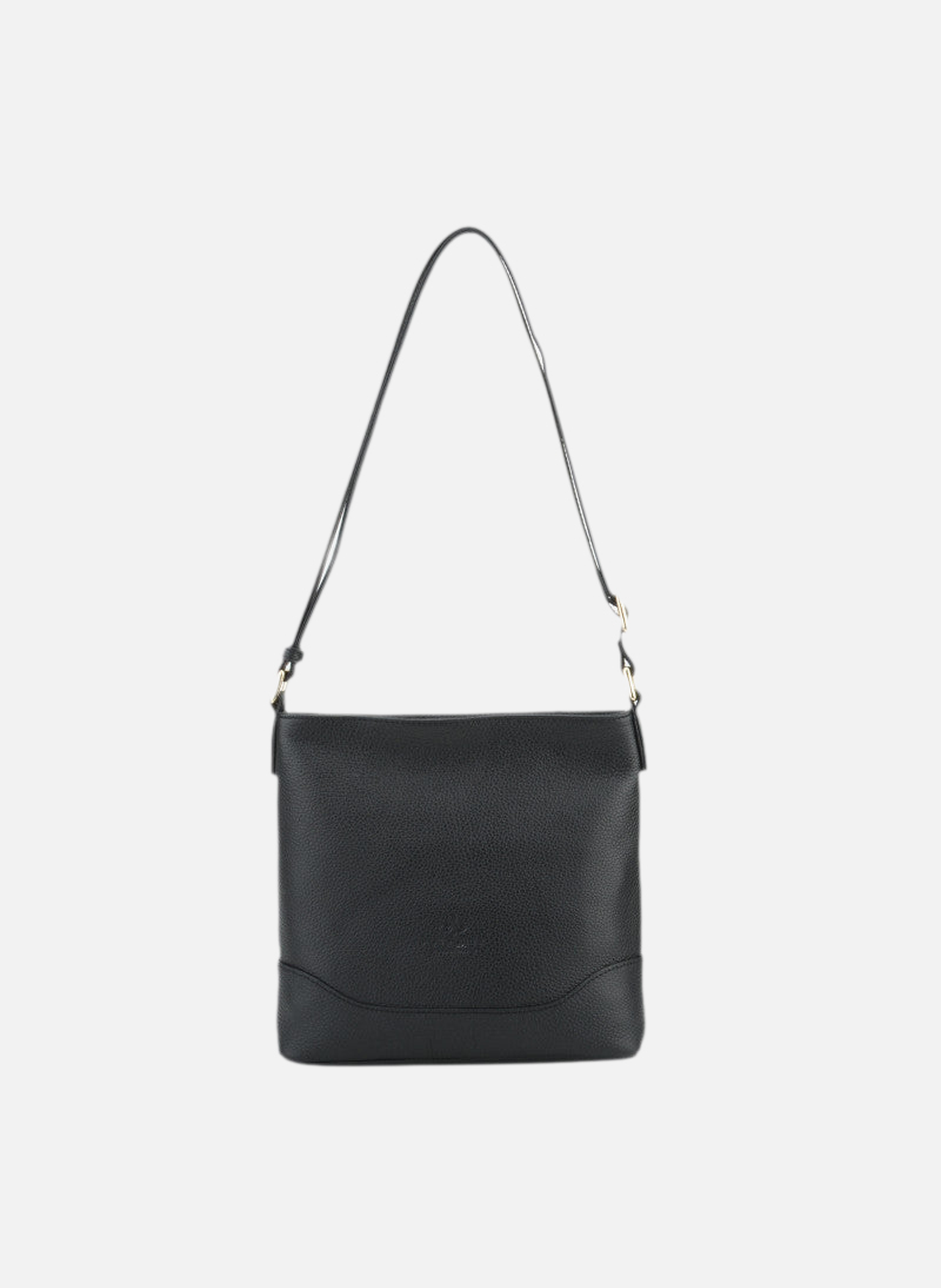110 magnet | sac porté croisé en cuir de veau grainé POURCHET Noir