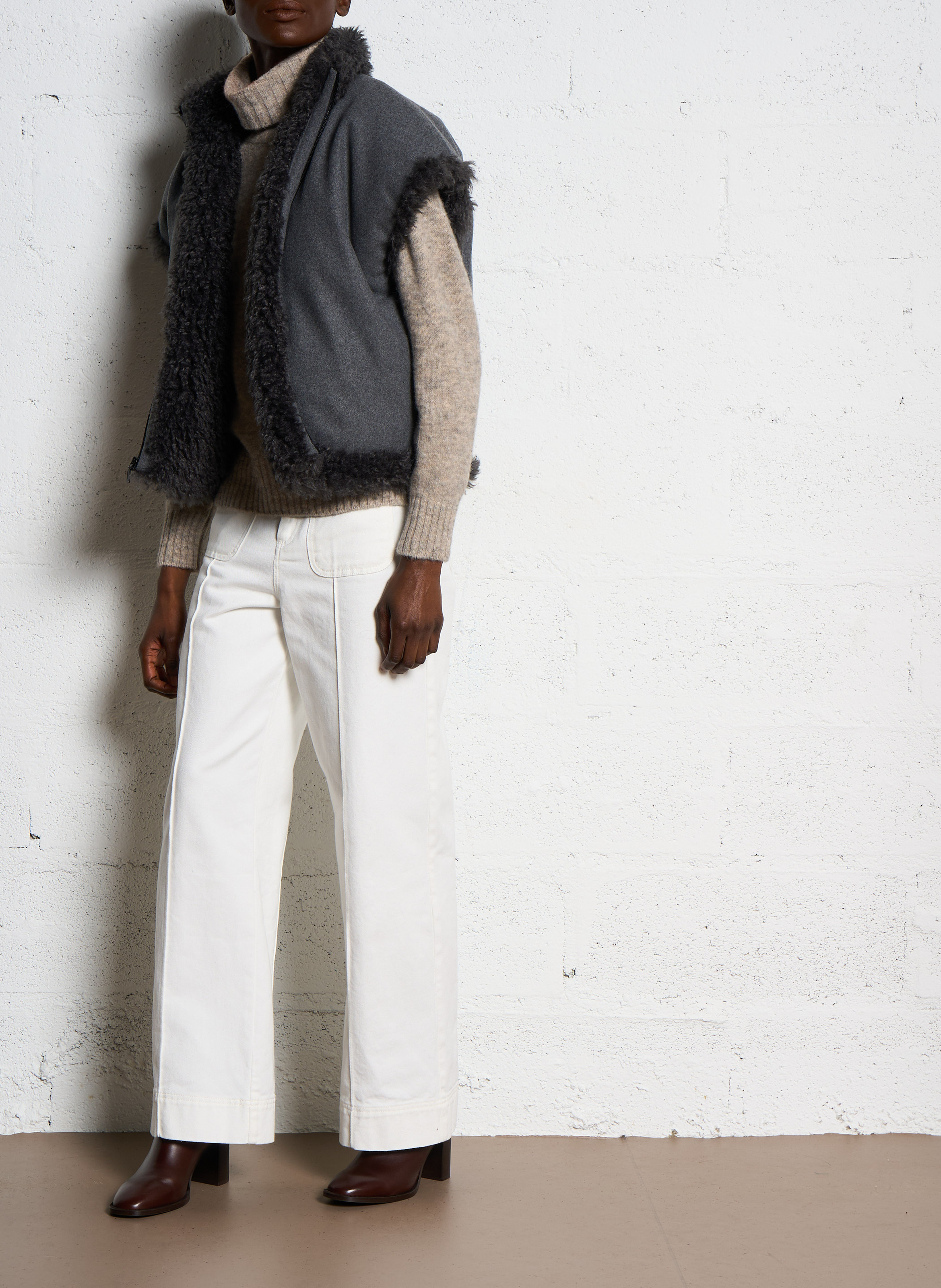 Jean large en coton harry SOEUR Blanc