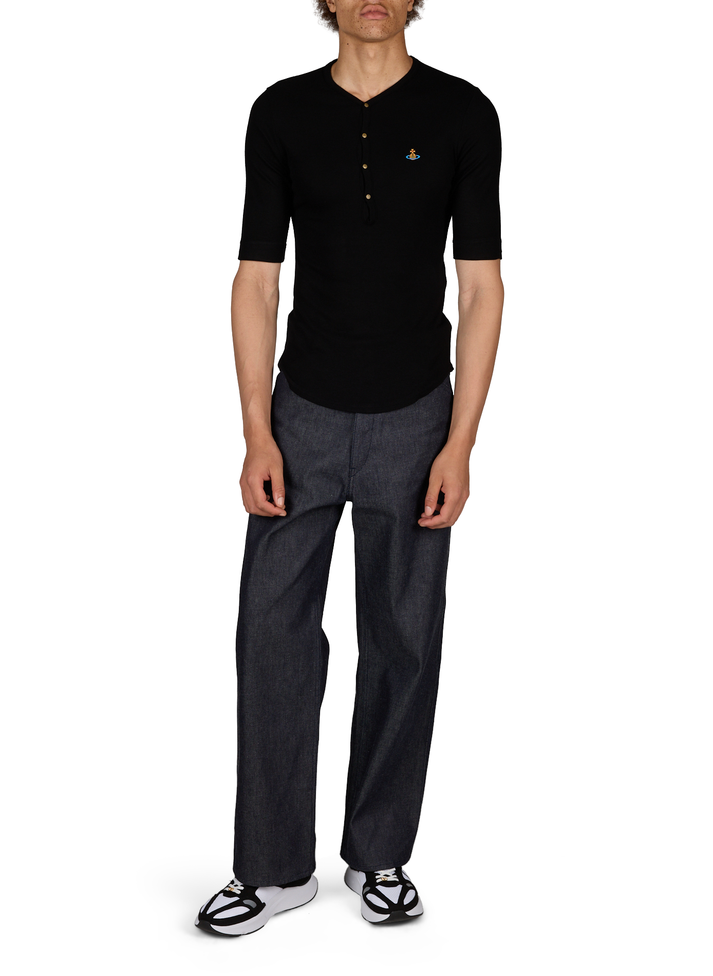 Polo with embroidered logo VIVIENNE WESTWOOD Black