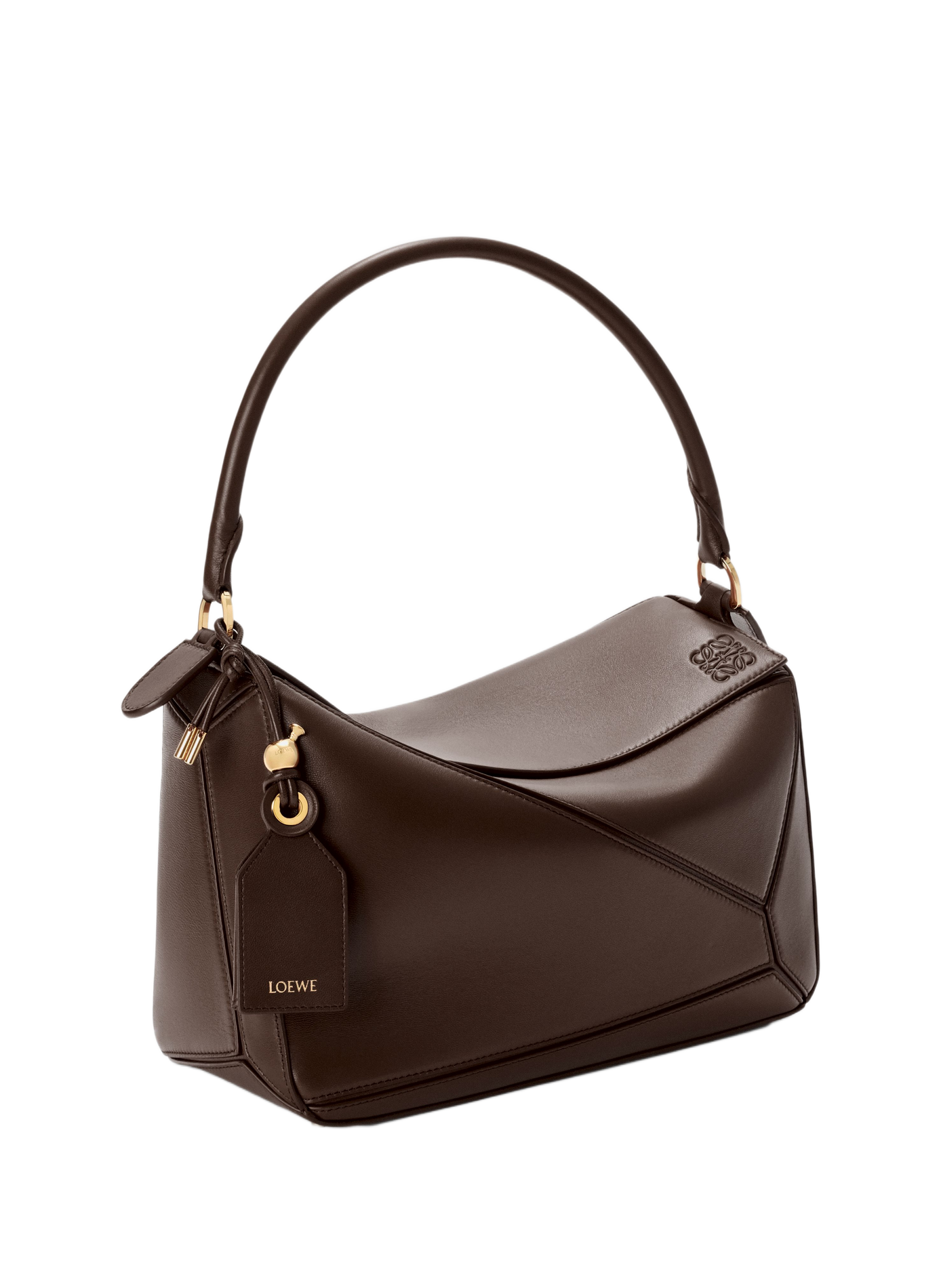 Mittleres Featherlight Puzzle-Tasche aus Lammnappaleder LOEWE Braun