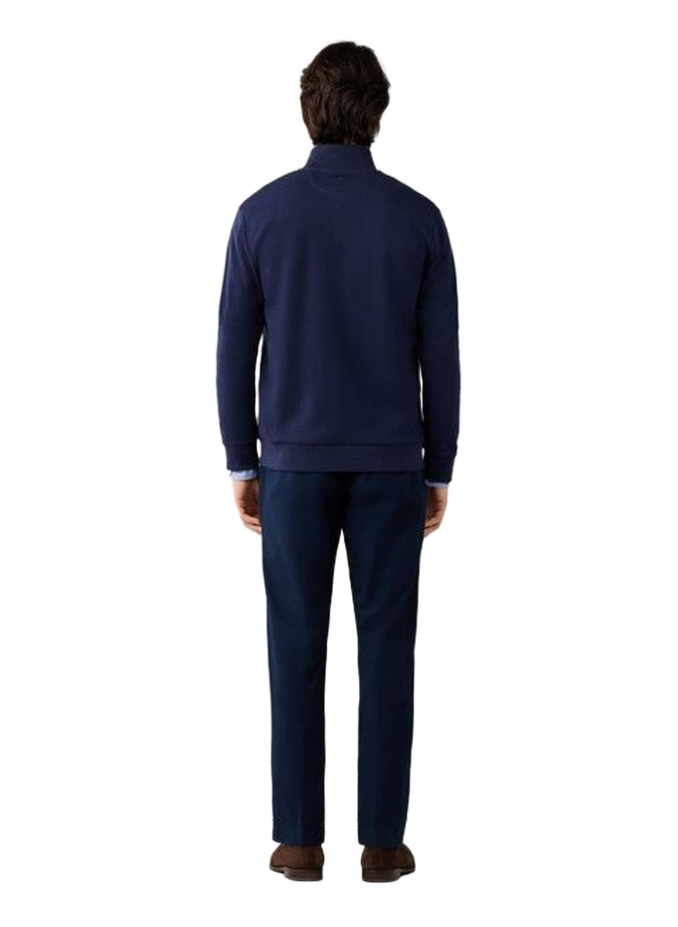 Cotton blend high-neck vest HACKETT Blue